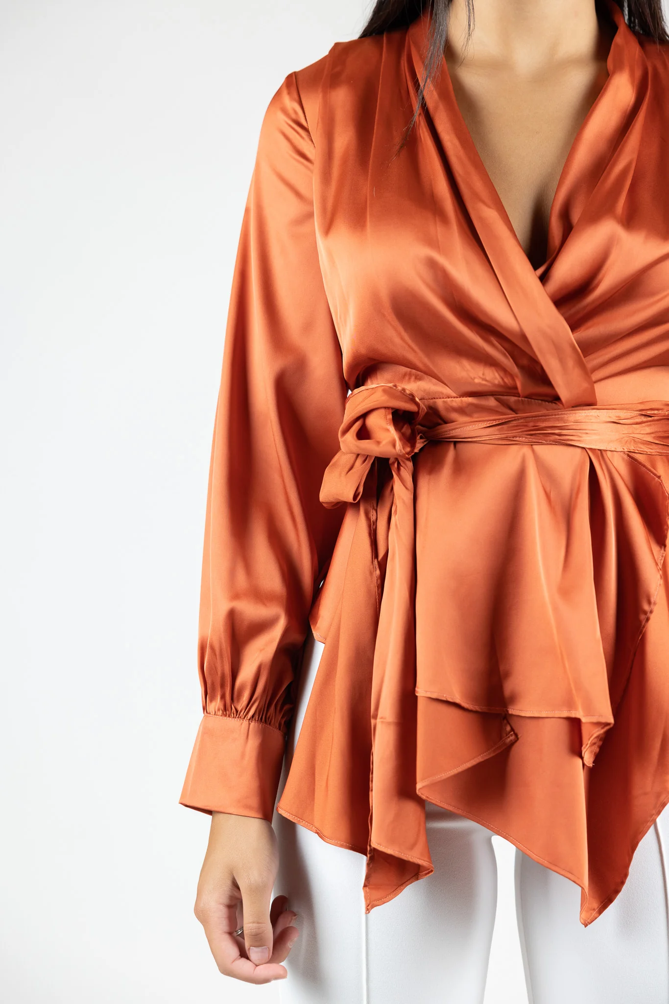 2 Tie Satin Frill Top - Image 14