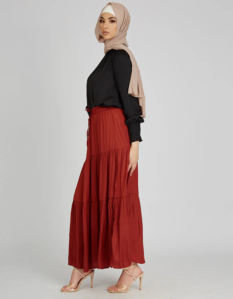 3 Tier Satin Skirt - Image 13
