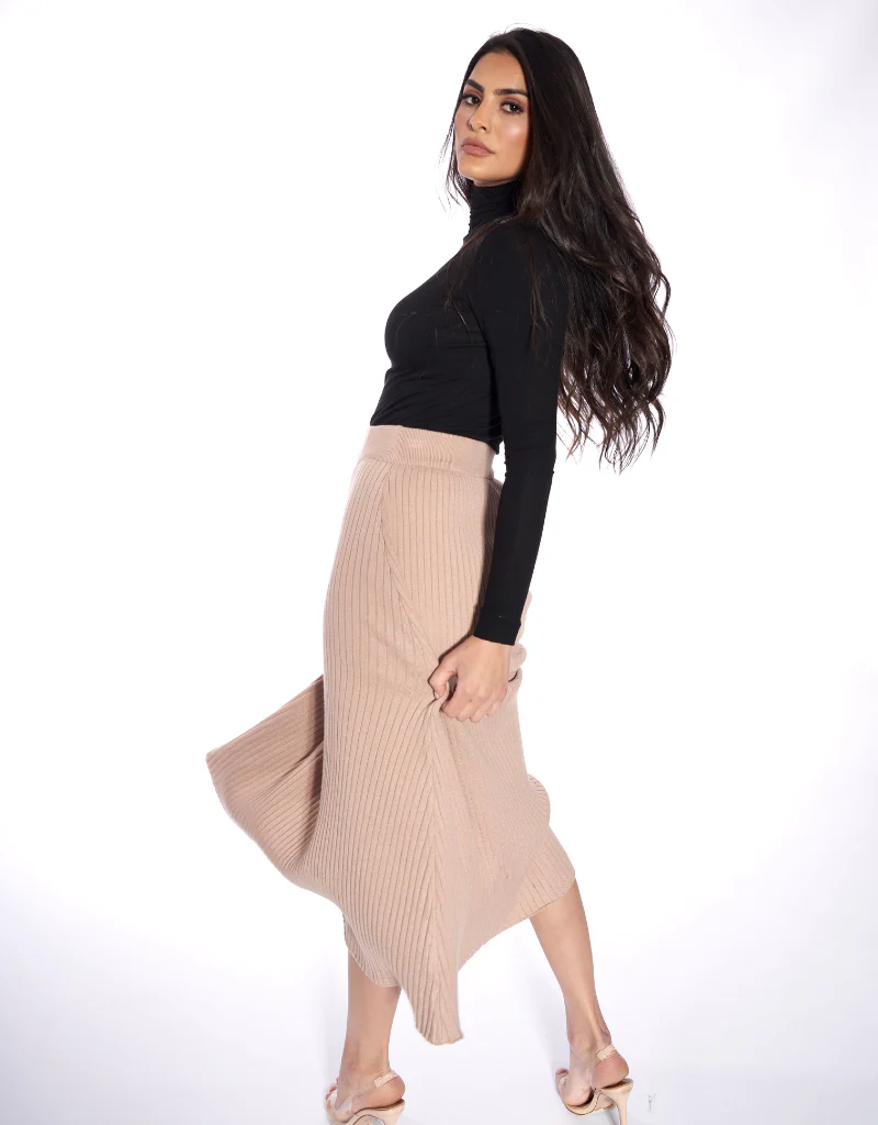 A Line Knit Midi Skirt - Image 3