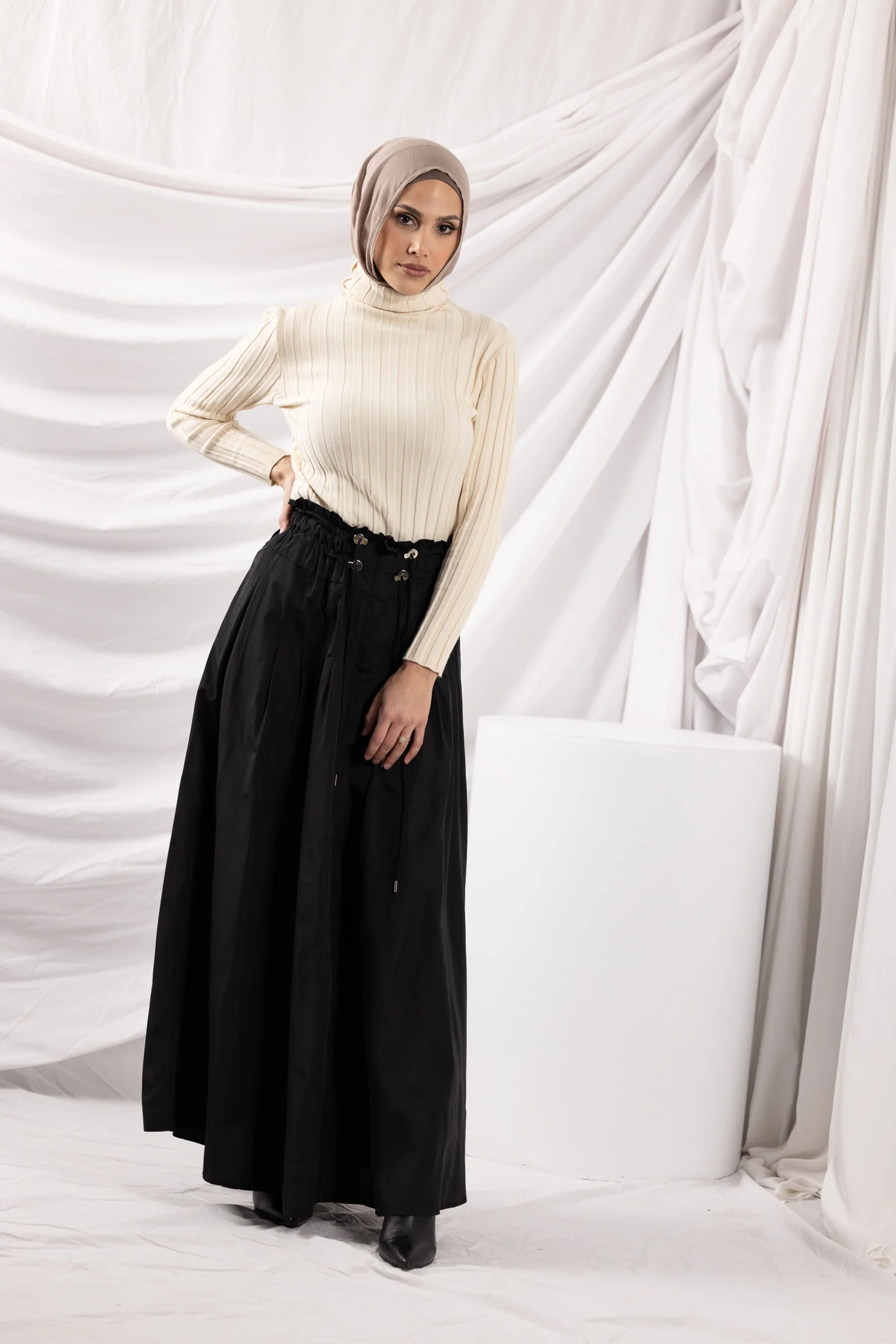 Alanis Drawstring Detailed Maxi Skirt - Image 5