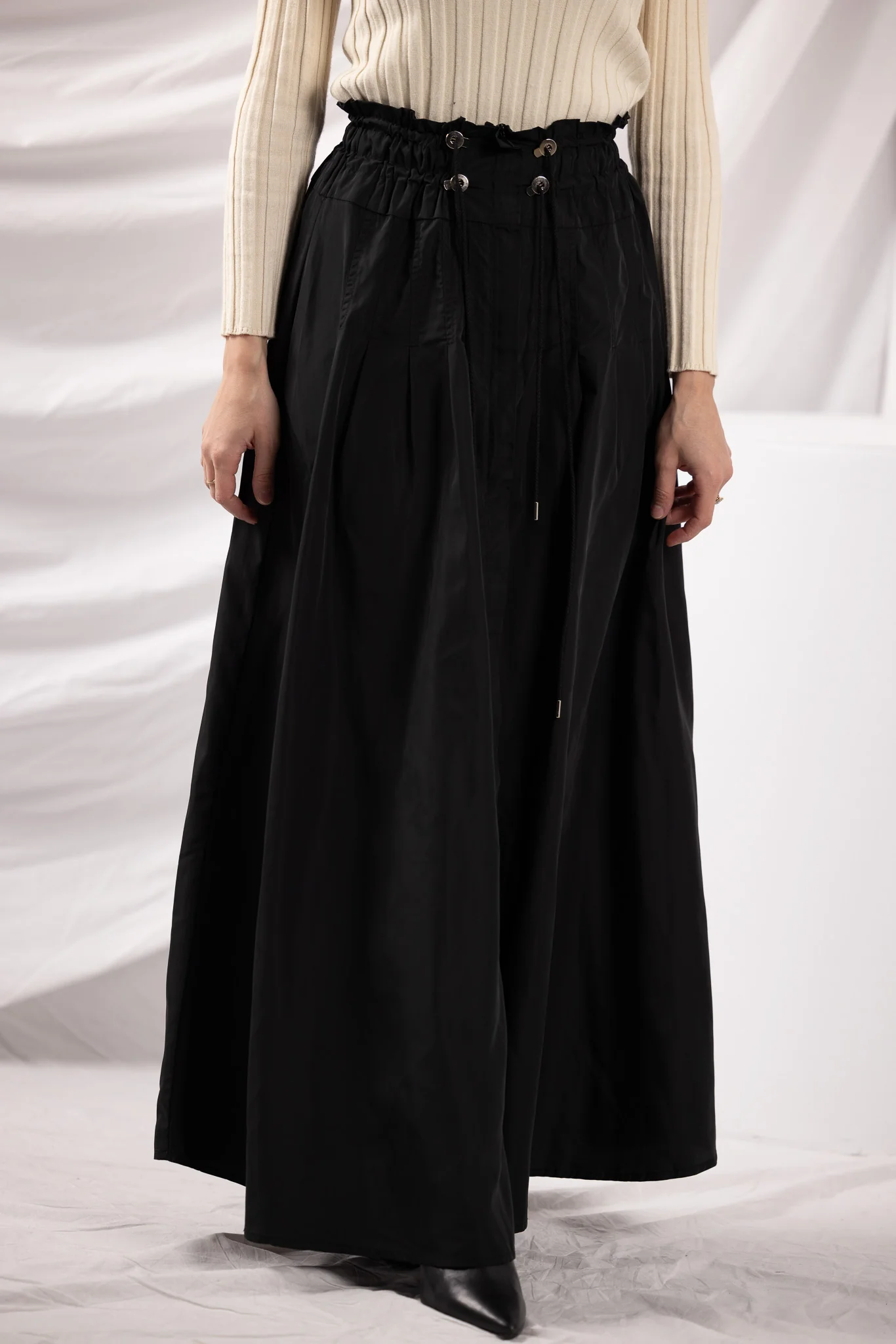 Alanis Drawstring Detailed Maxi Skirt - Image 6