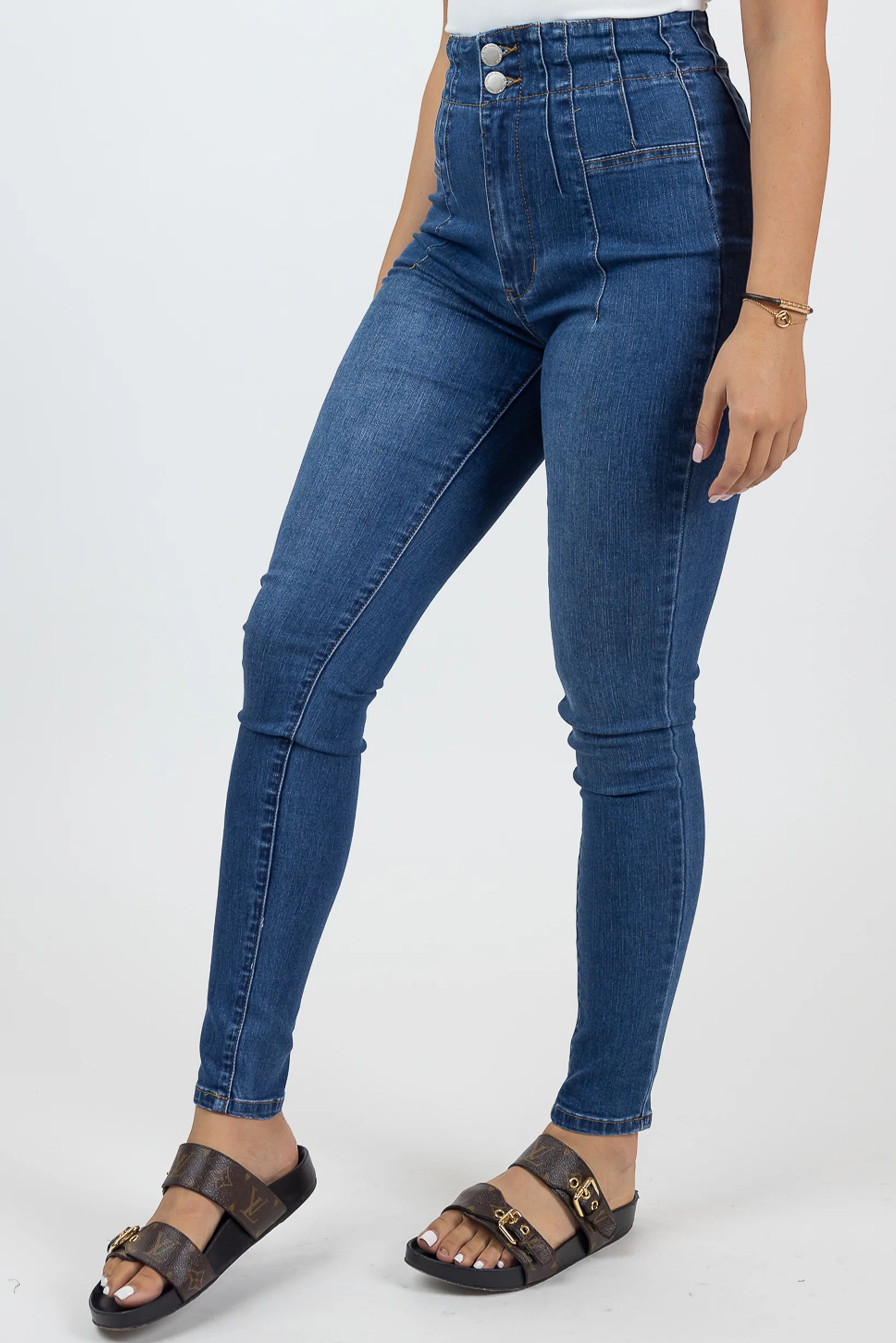Amara Detailed High Waist Skinny Jeans - Image 3