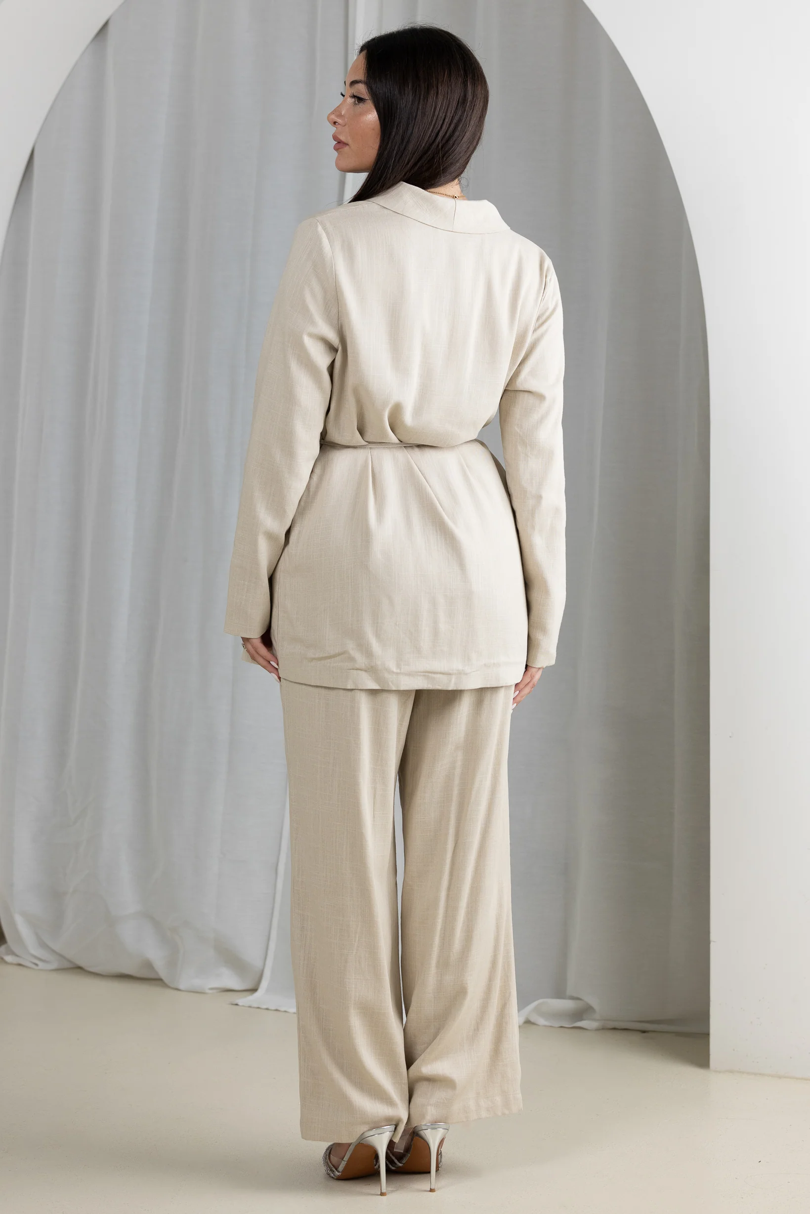 Areem Linen Tie Blazer - Image 6