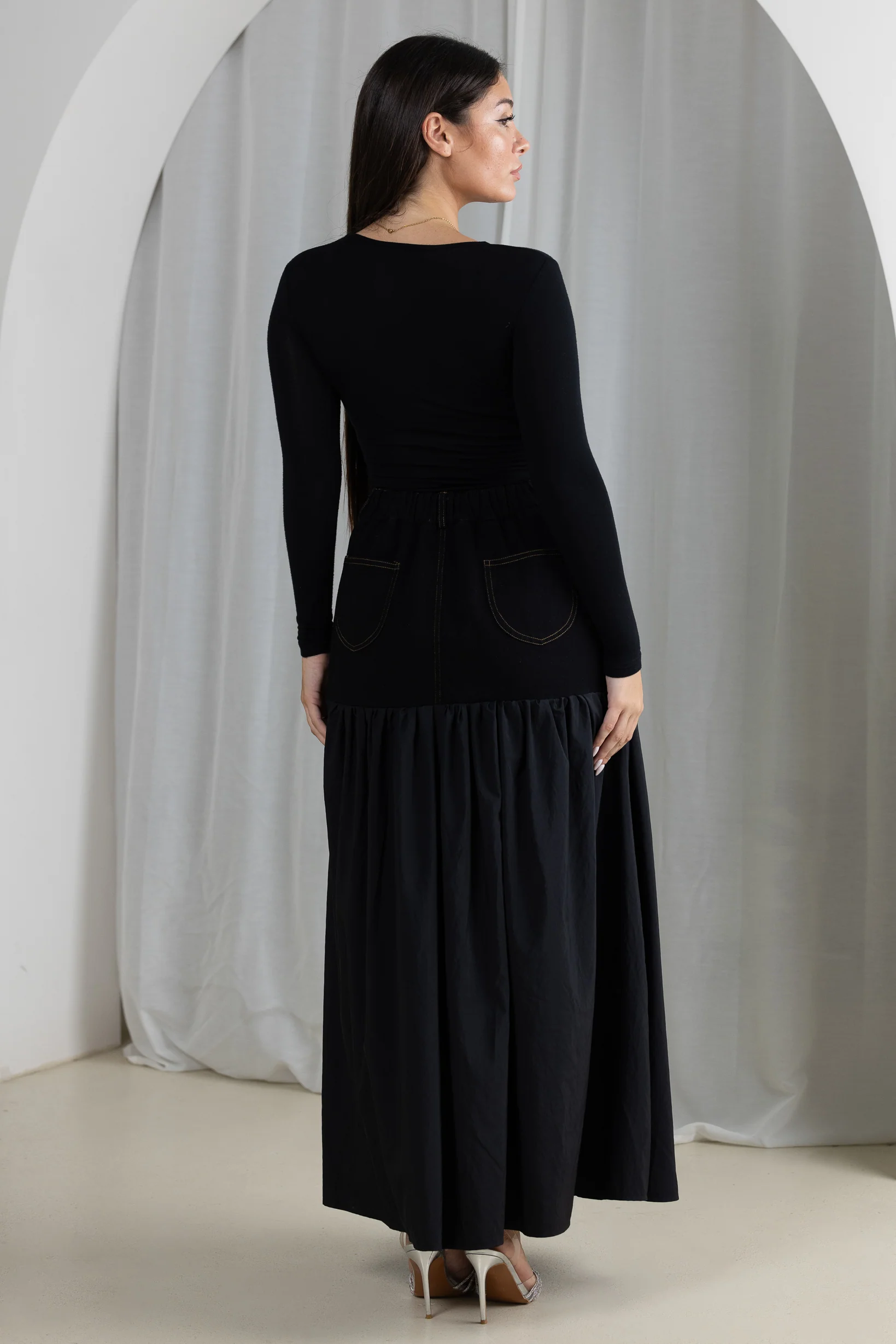 Areem Parachute Denim Skirt - Image 8