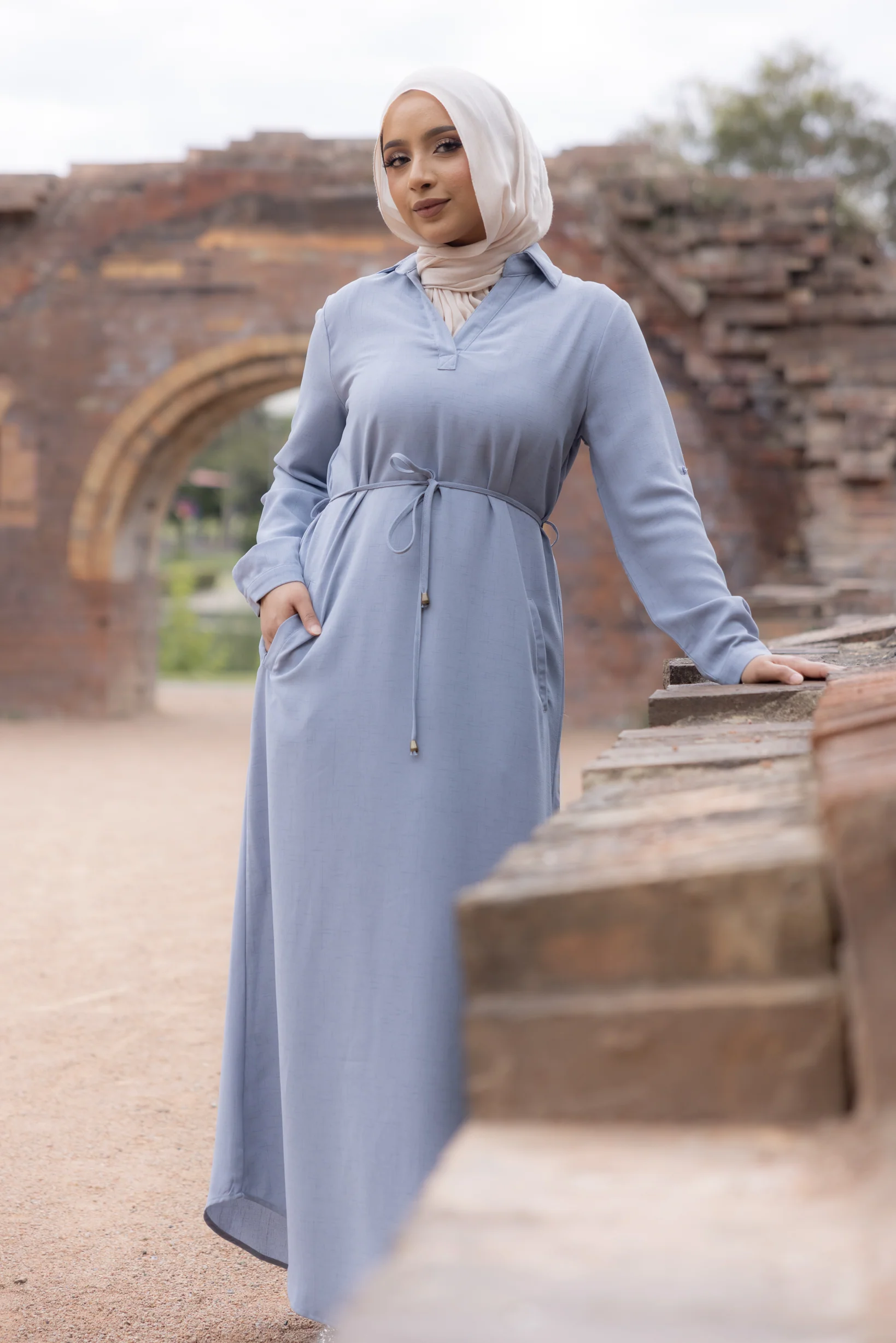 Areem Tie Loop Dress - Image 11