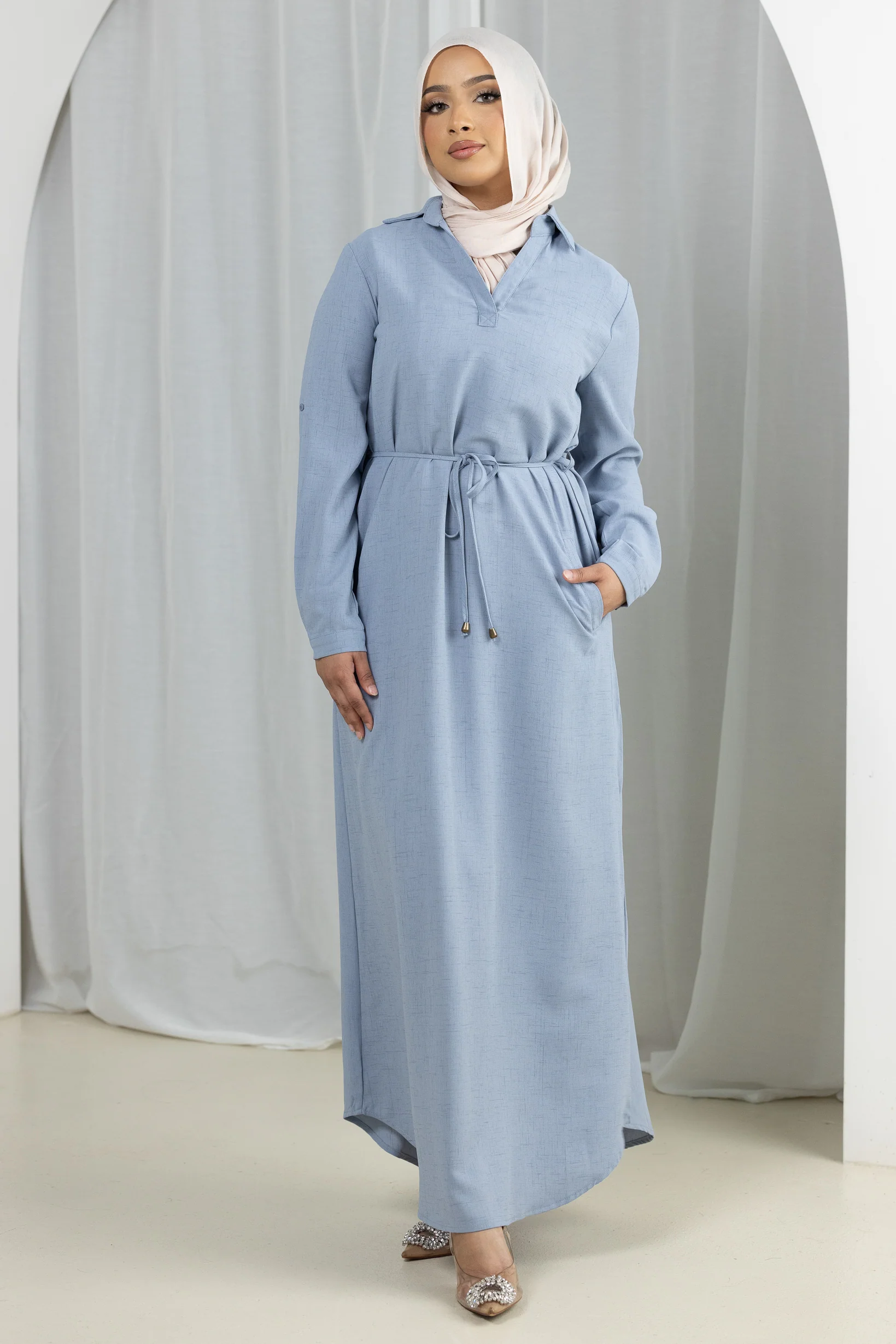 Areem Tie Loop Dress - Image 12