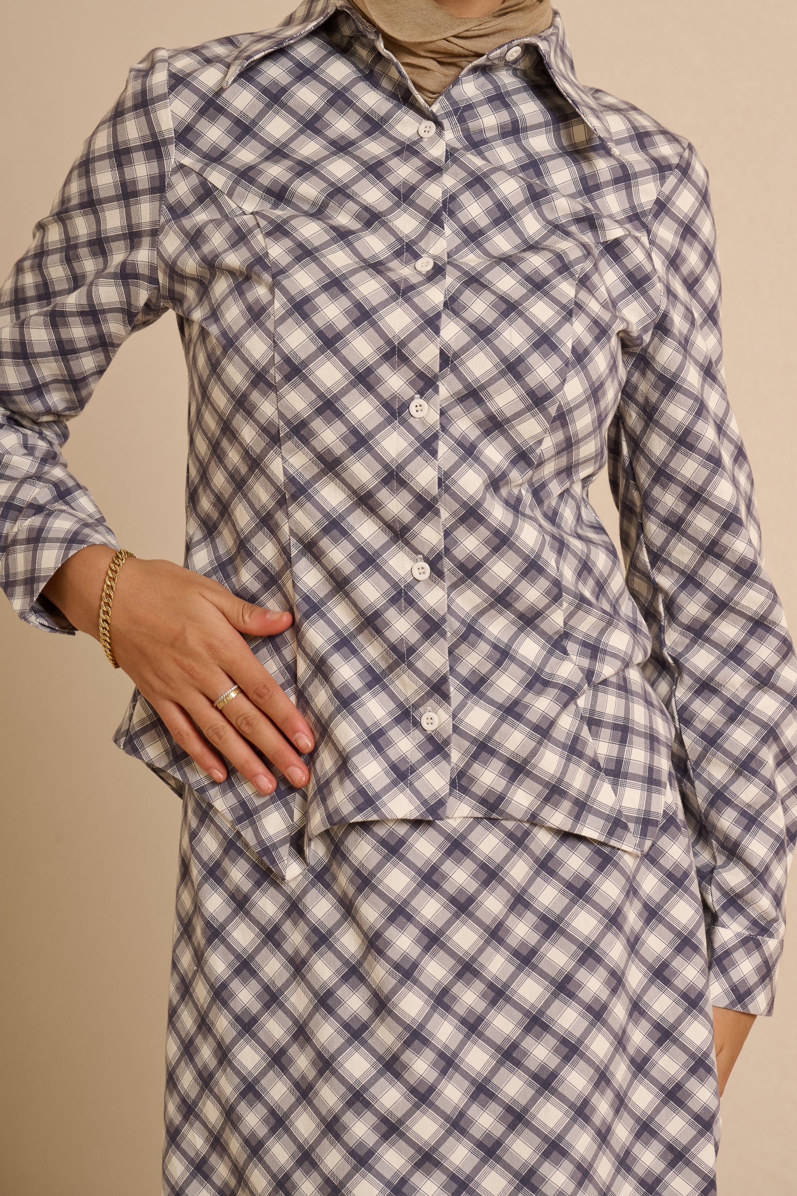 Aurum Pixel Plaid Shirt - Image 8