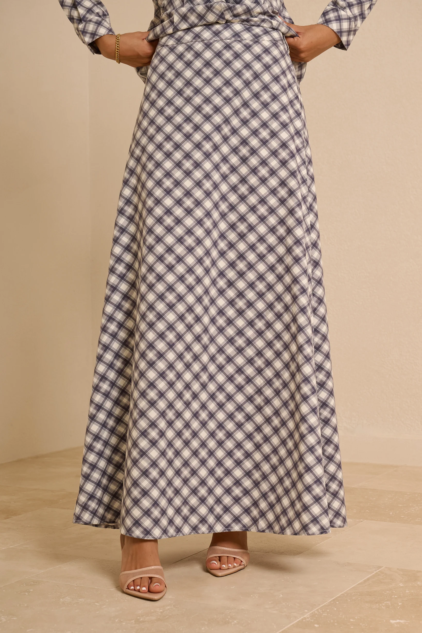 Aurum Pixel Plaid Skirt - Image 5