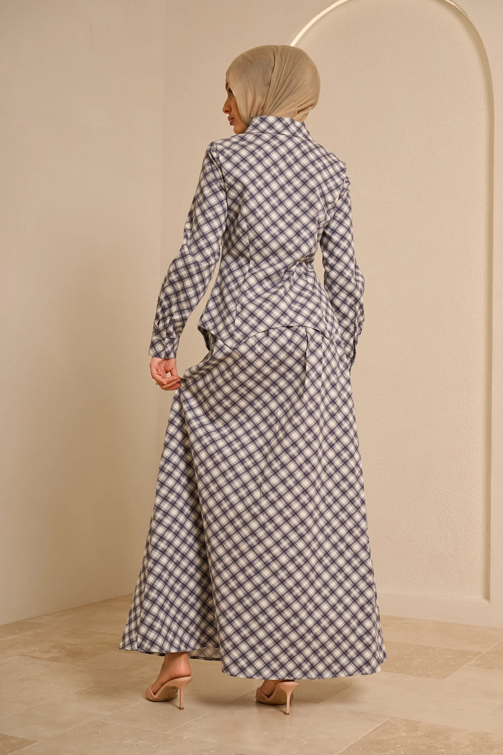 Aurum Pixel Plaid Skirt - Image 8