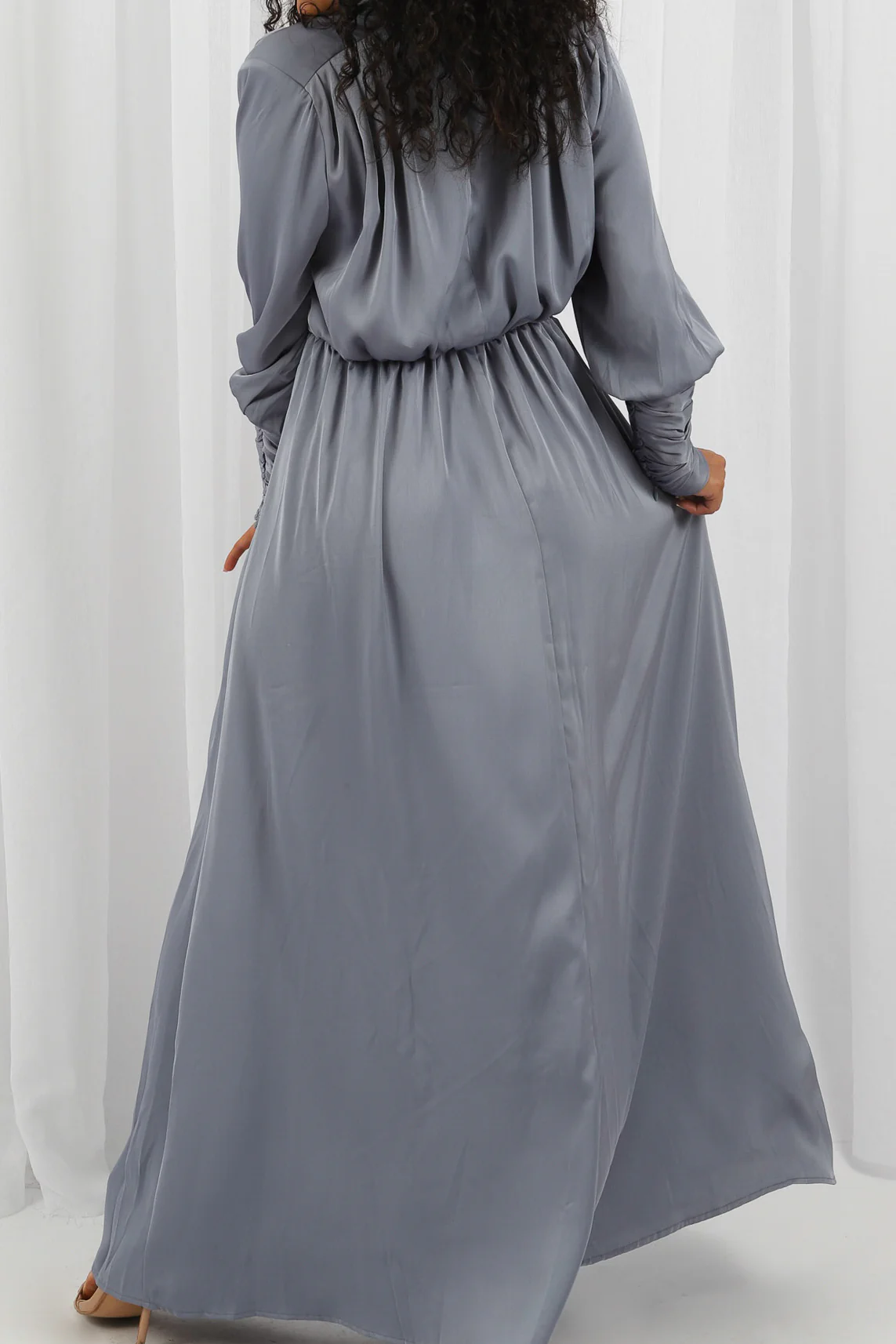 Azaria Satin Detailed Dress - Image 12