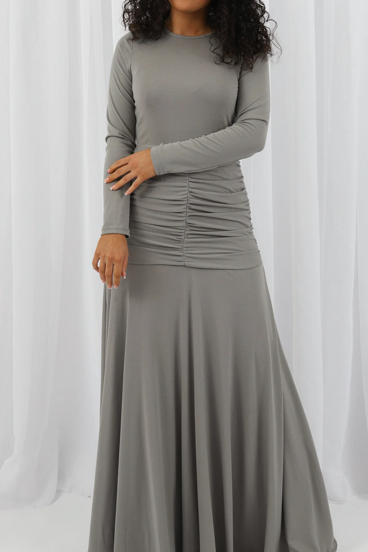 Azora Cotton Ruched Dress - Image 13