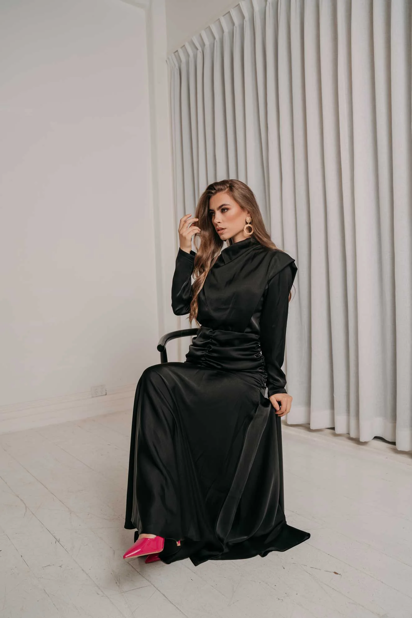 Azora Ruched Waist Dress - Image 6
