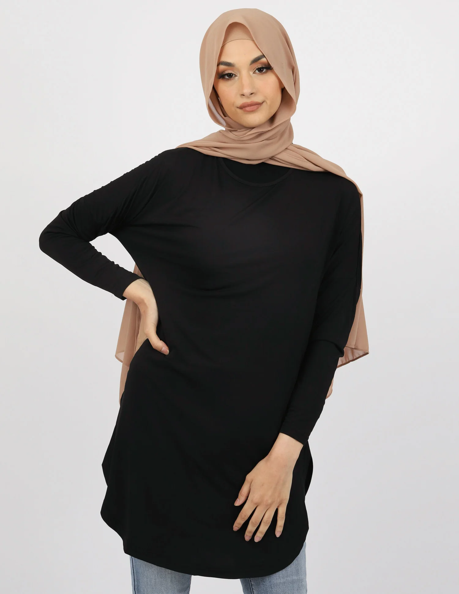 Basic Long Sleeve Loop Top - Dark Shades