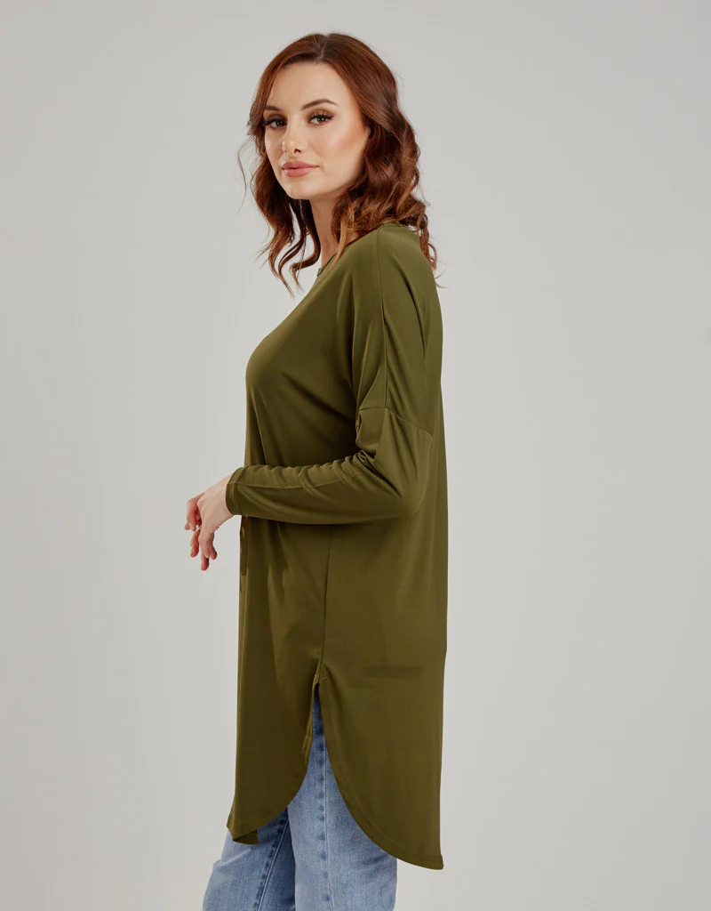 Basic Long Sleeve Loop Top - Dark Shades - Image 11