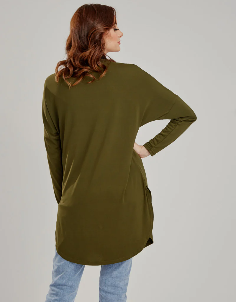 Basic Long Sleeve Loop Top - Dark Shades - Image 12