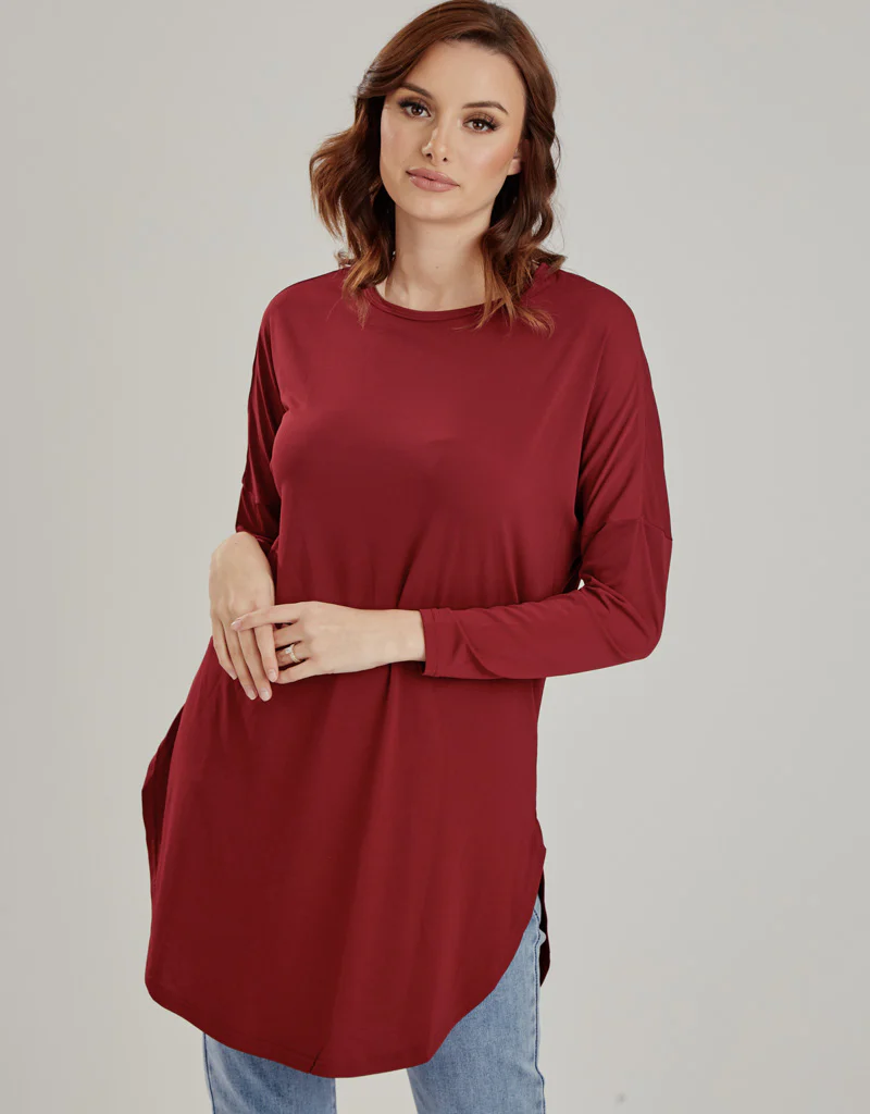 Basic Long Sleeve Loop Top - Dark Shades - Image 13