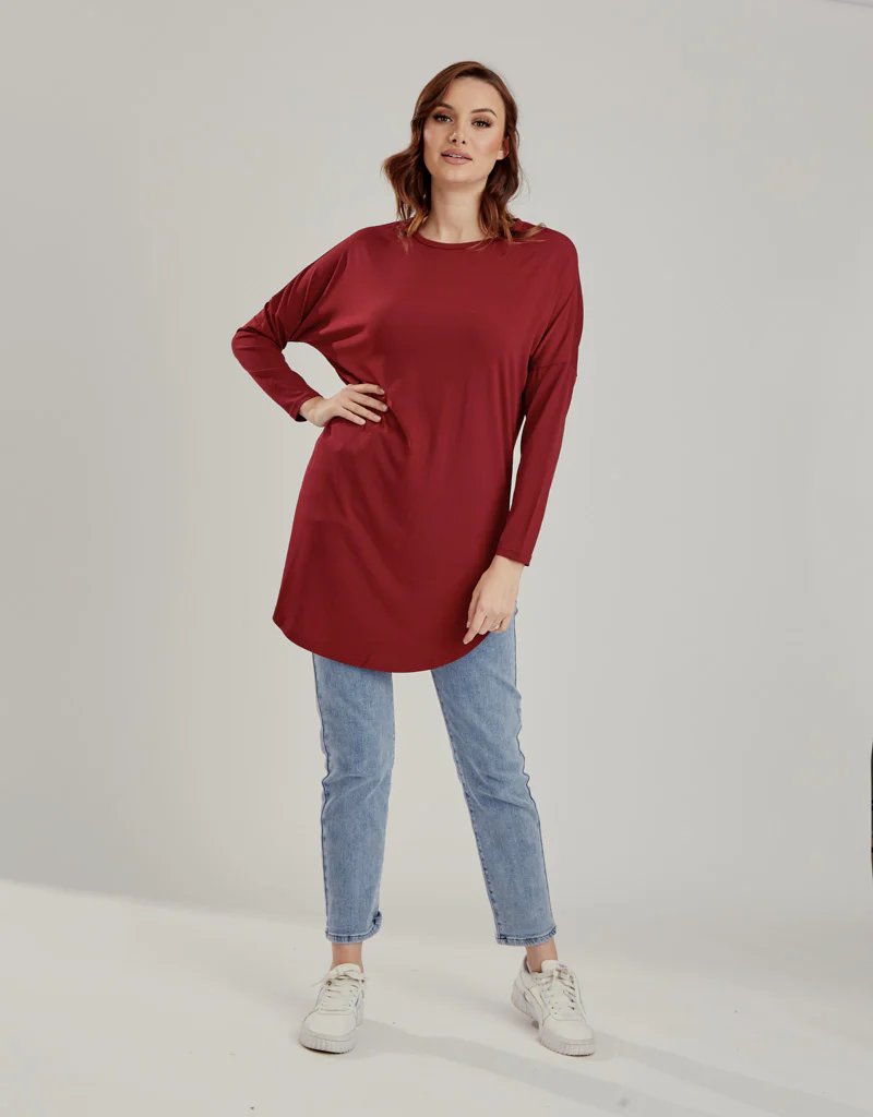 Basic Long Sleeve Loop Top - Dark Shades - Image 14