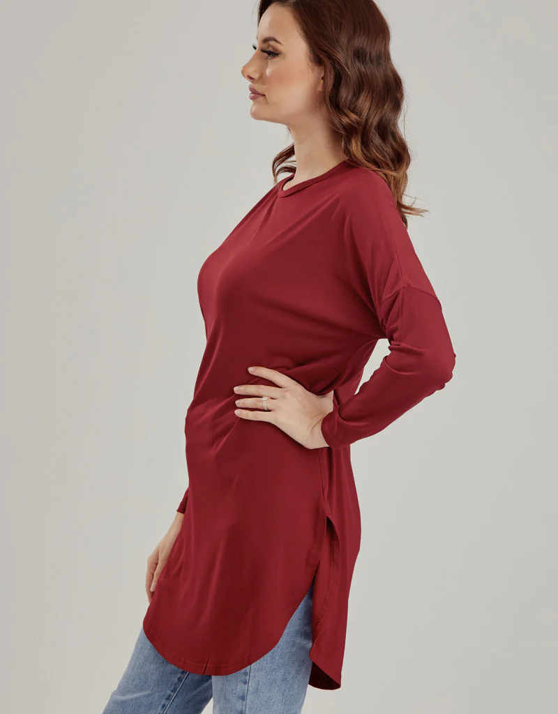 Basic Long Sleeve Loop Top - Dark Shades - Image 17