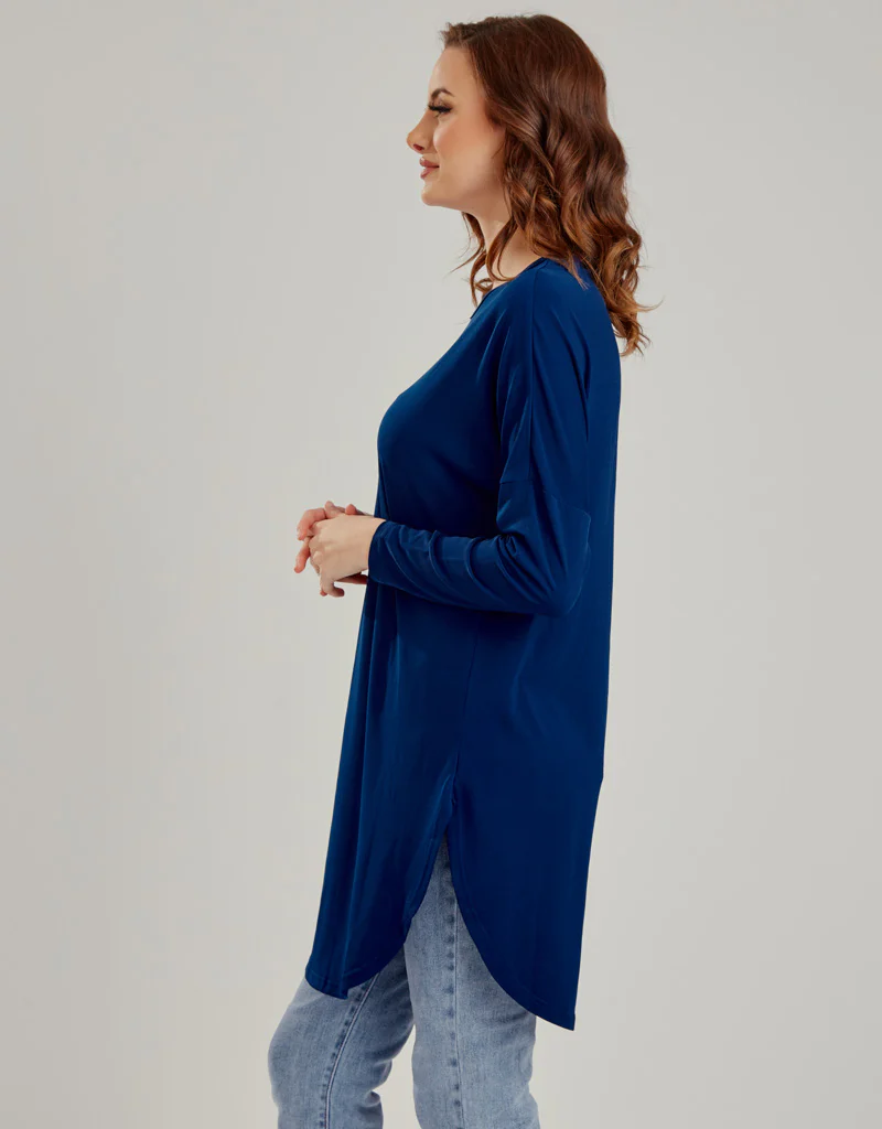 Basic Long Sleeve Loop Top - Dark Shades - Image 6