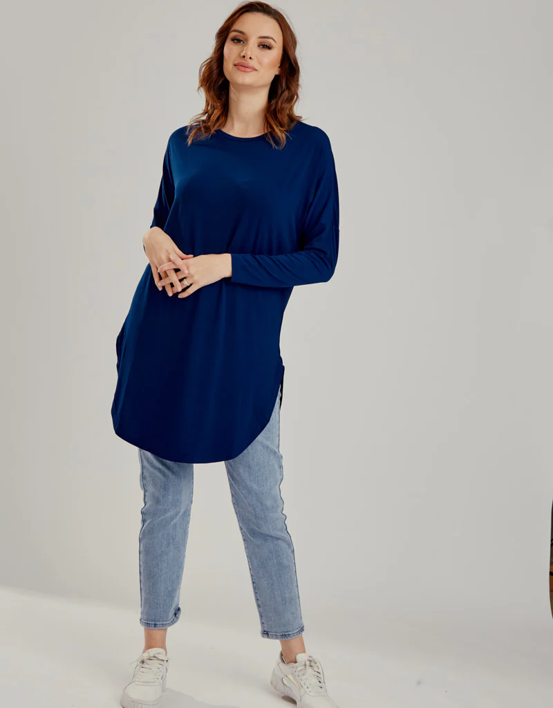 Basic Long Sleeve Loop Top - Dark Shades - Image 7