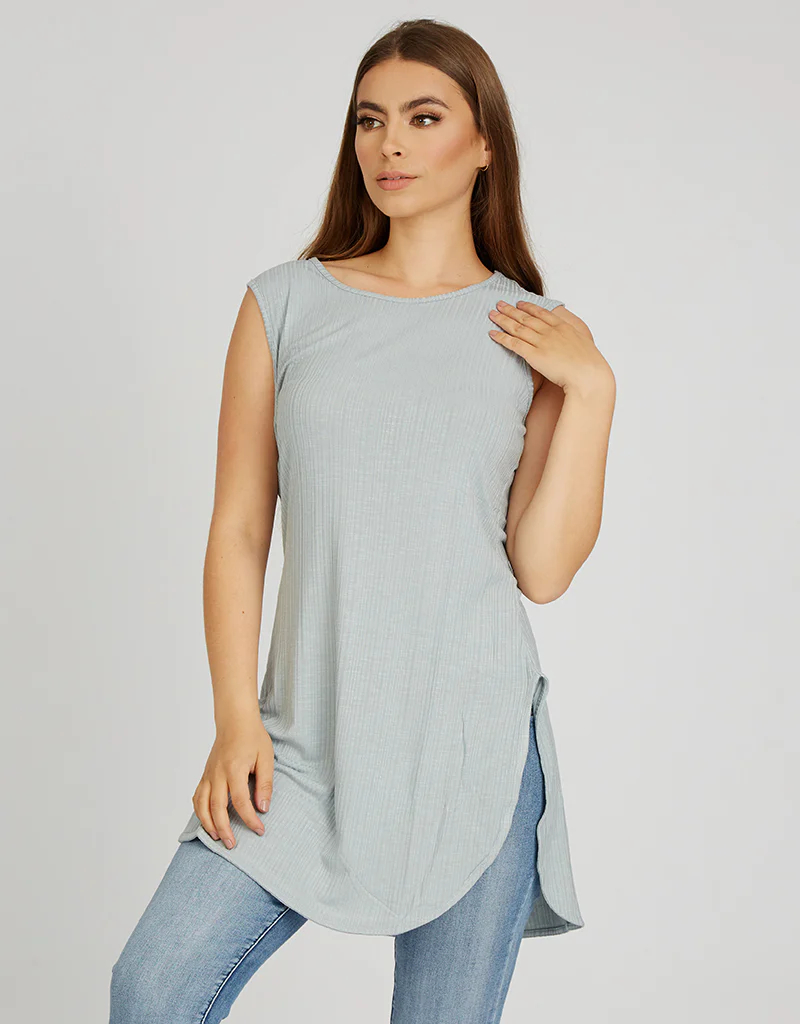 Basic Ribbed Tank Top - Image 9