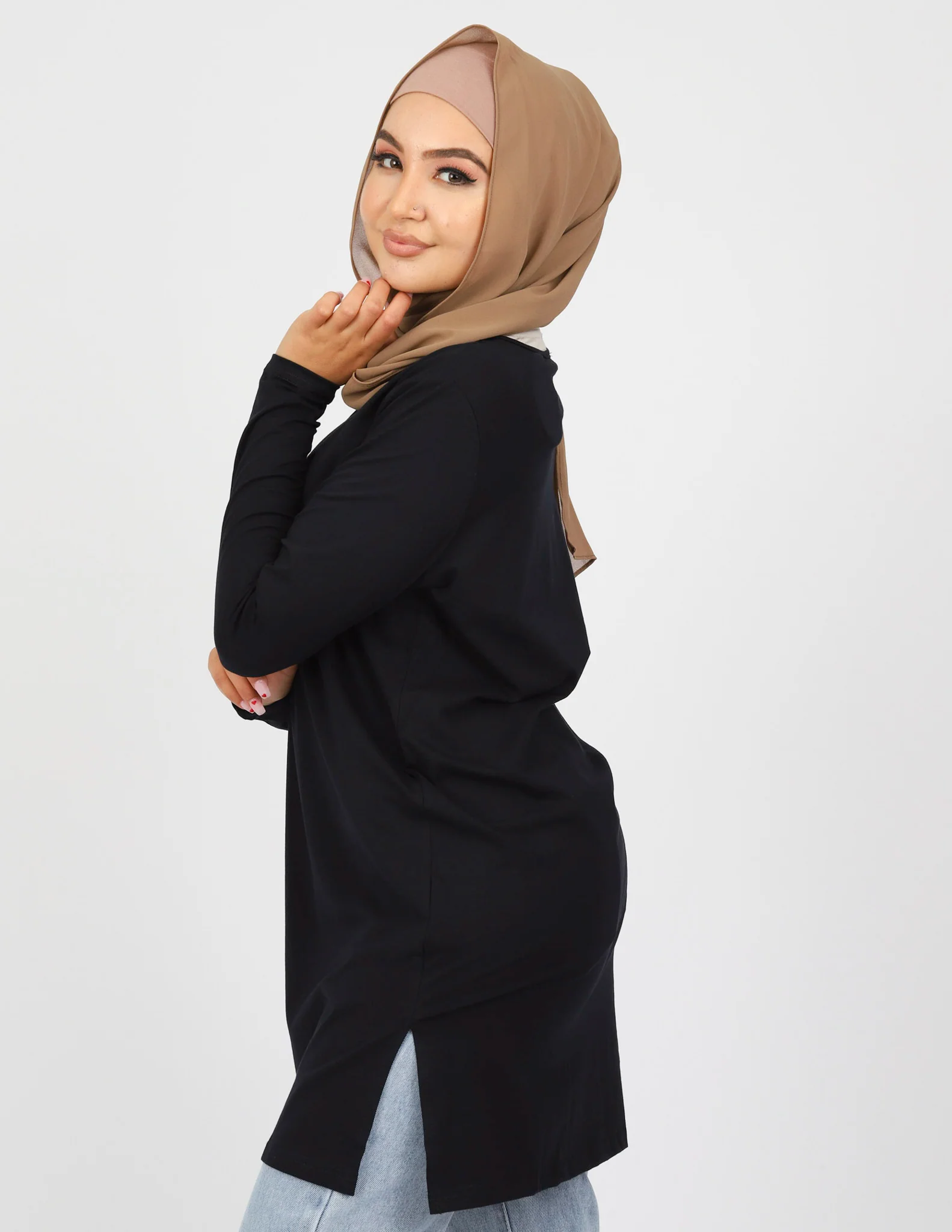 Basic Straight Hem Top - Dark Shades - Image 11