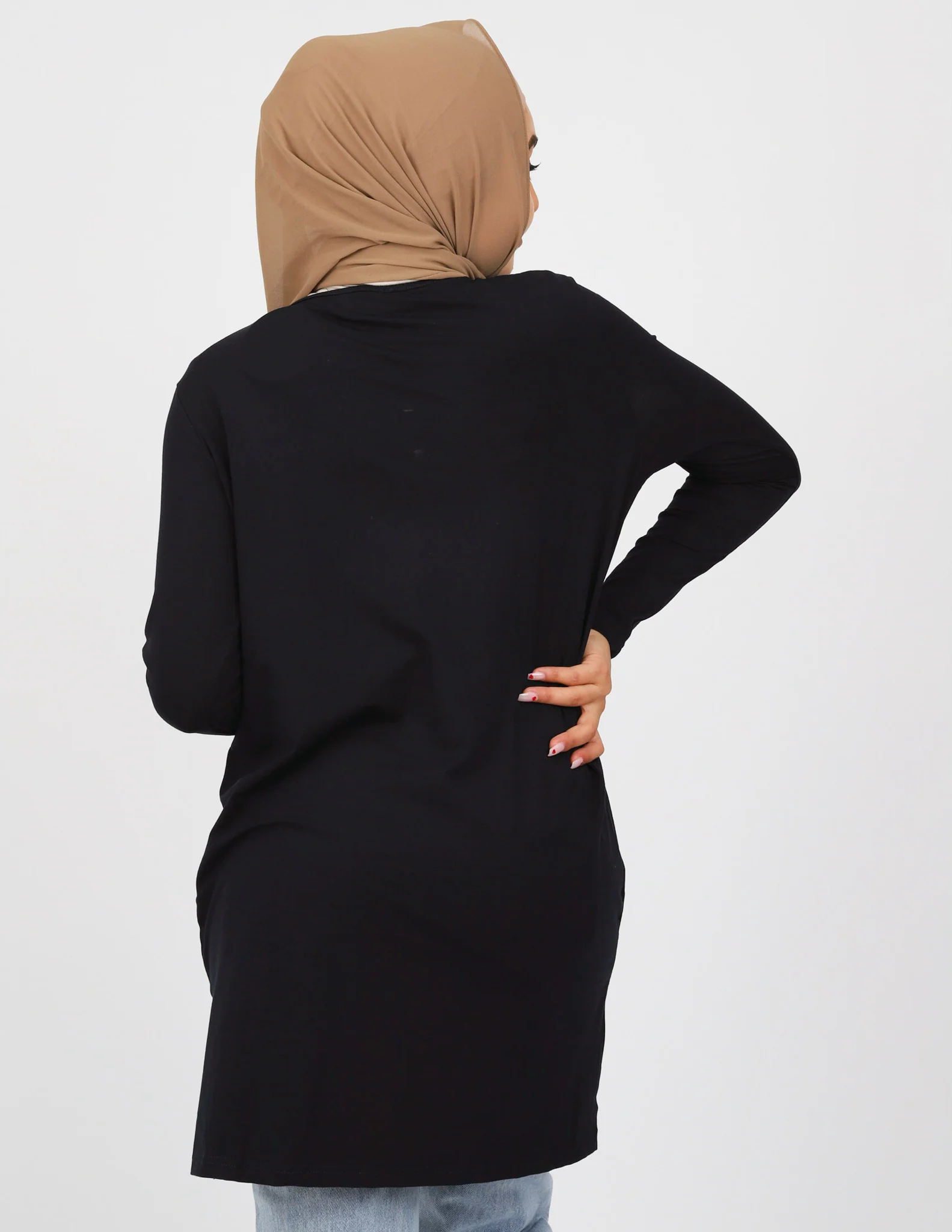 Basic Straight Hem Top - Dark Shades - Image 12