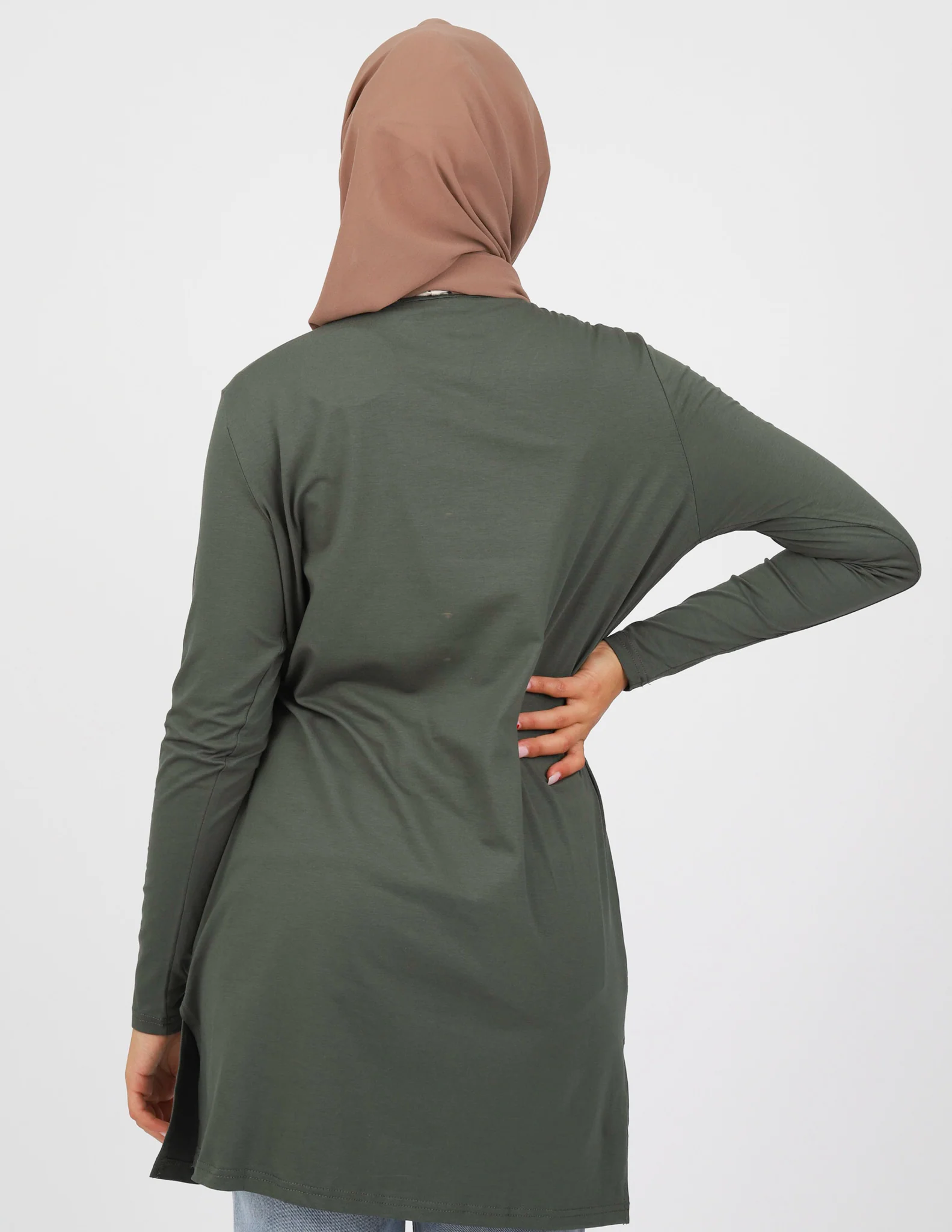 Basic Straight Hem Top - Dark Shades - Image 16