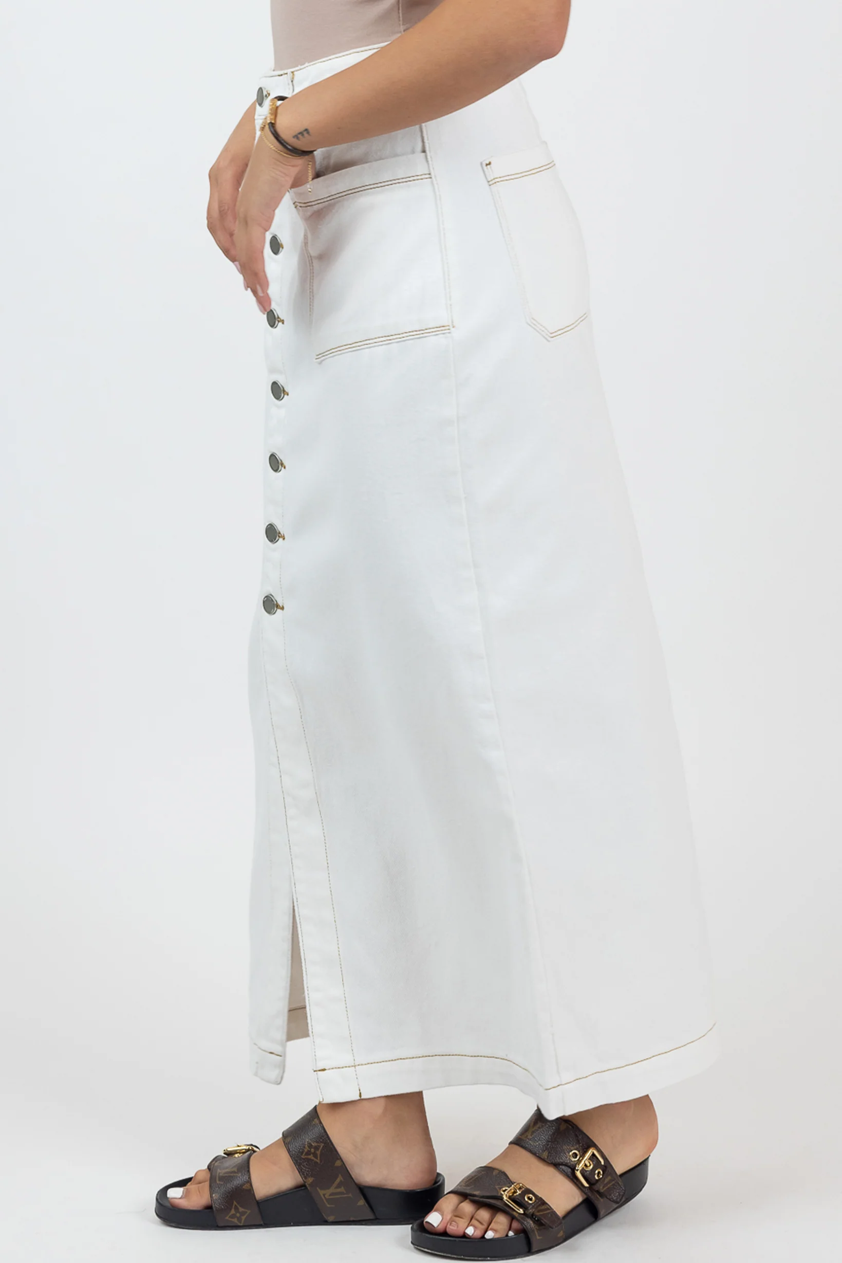 Bibi Button up Maxi Skirt - Image 9