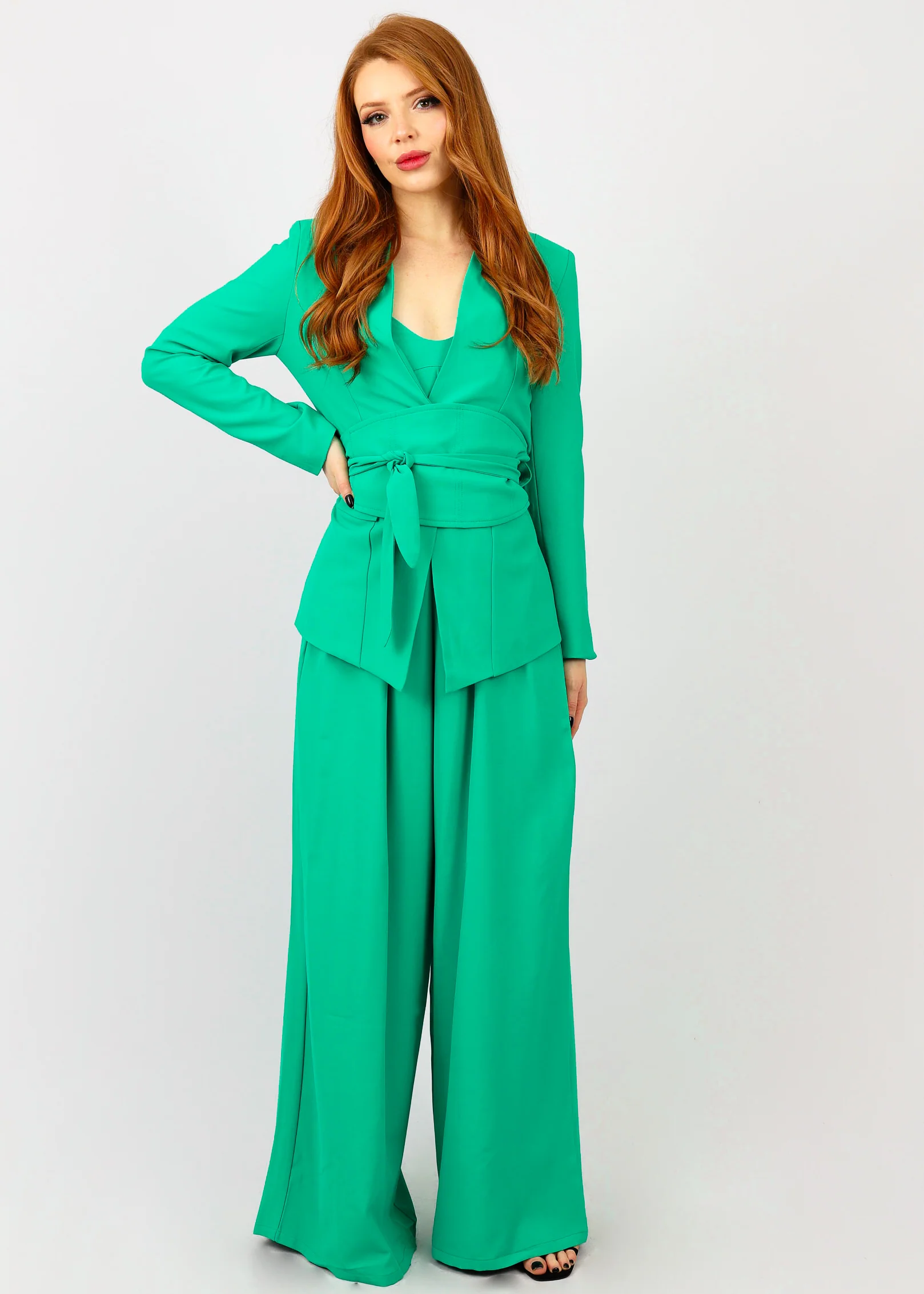Blazer with Wrap Belt - Image 10