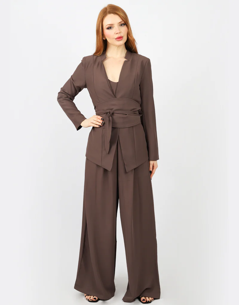 Blazer with Wrap Belt - Image 15