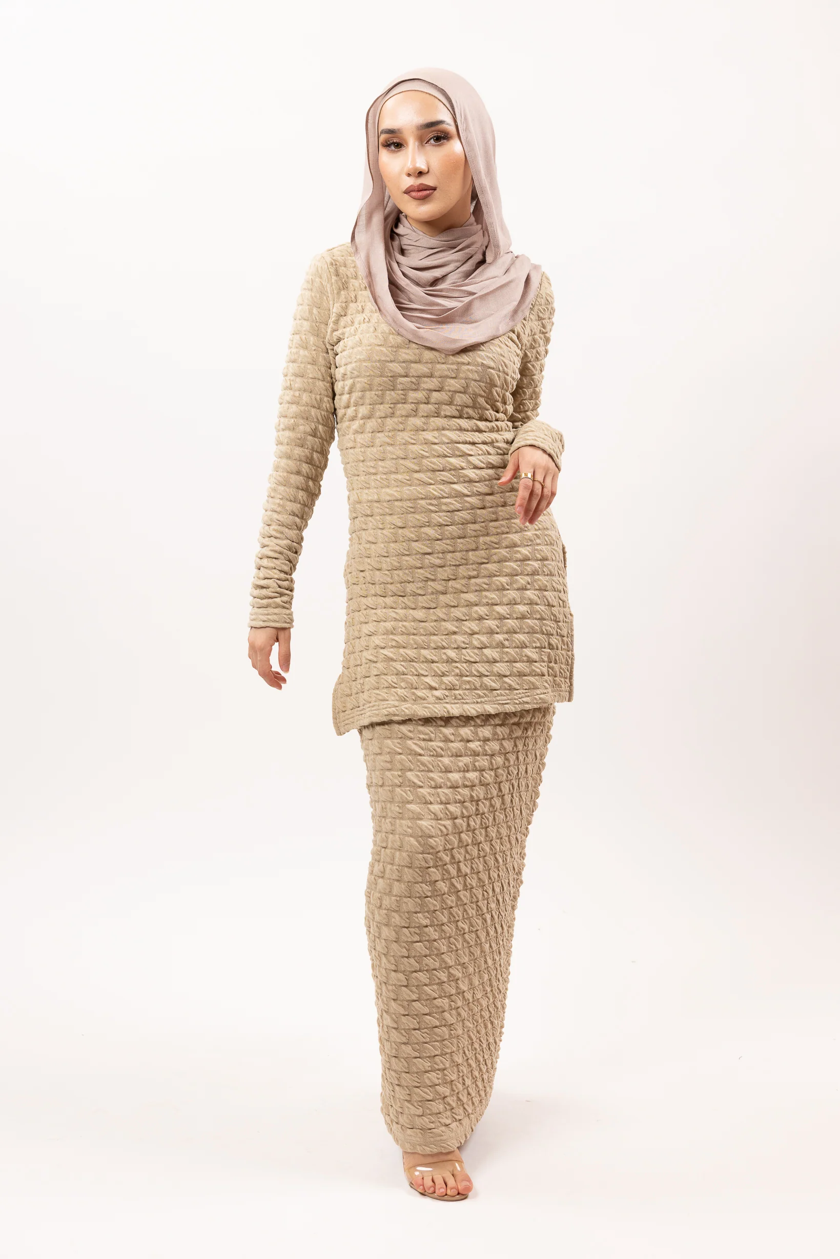 Bubble Split Top and Skirt Set - Image 14