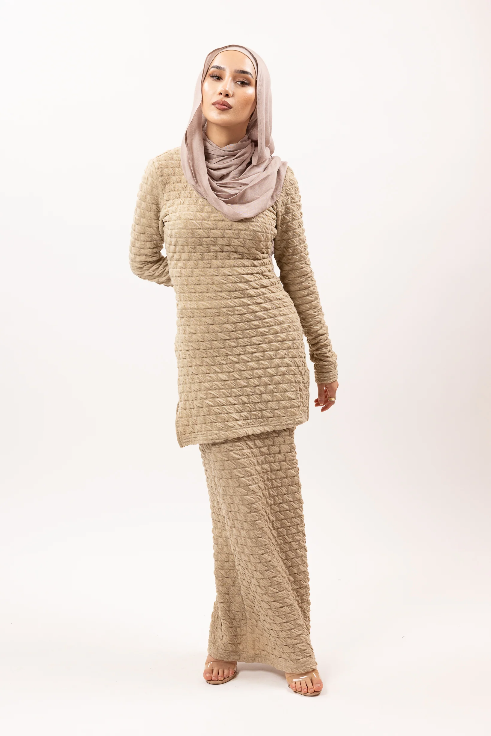 Bubble Split Top and Skirt Set - Image 15