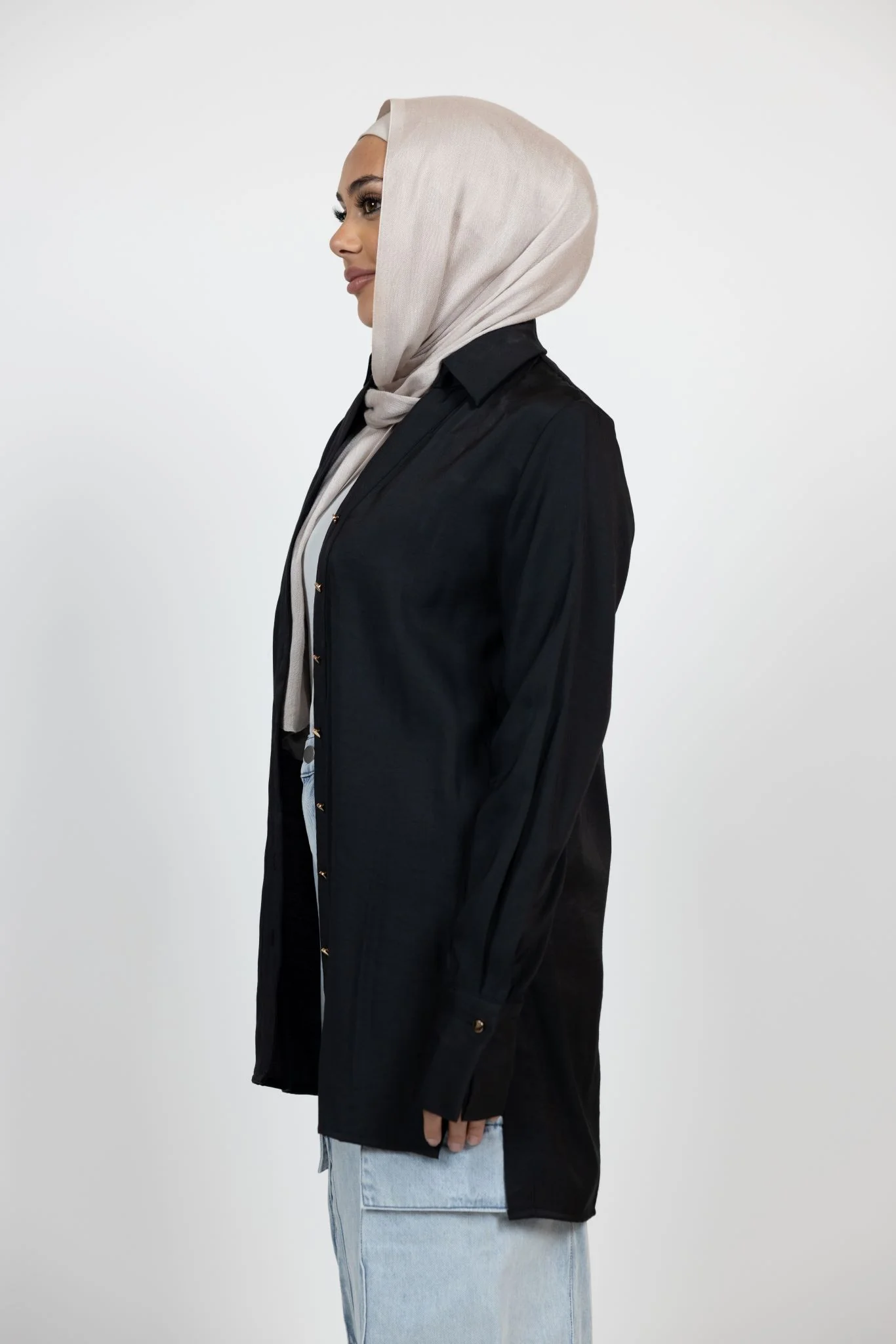 Button Side Split Shirt - Image 4