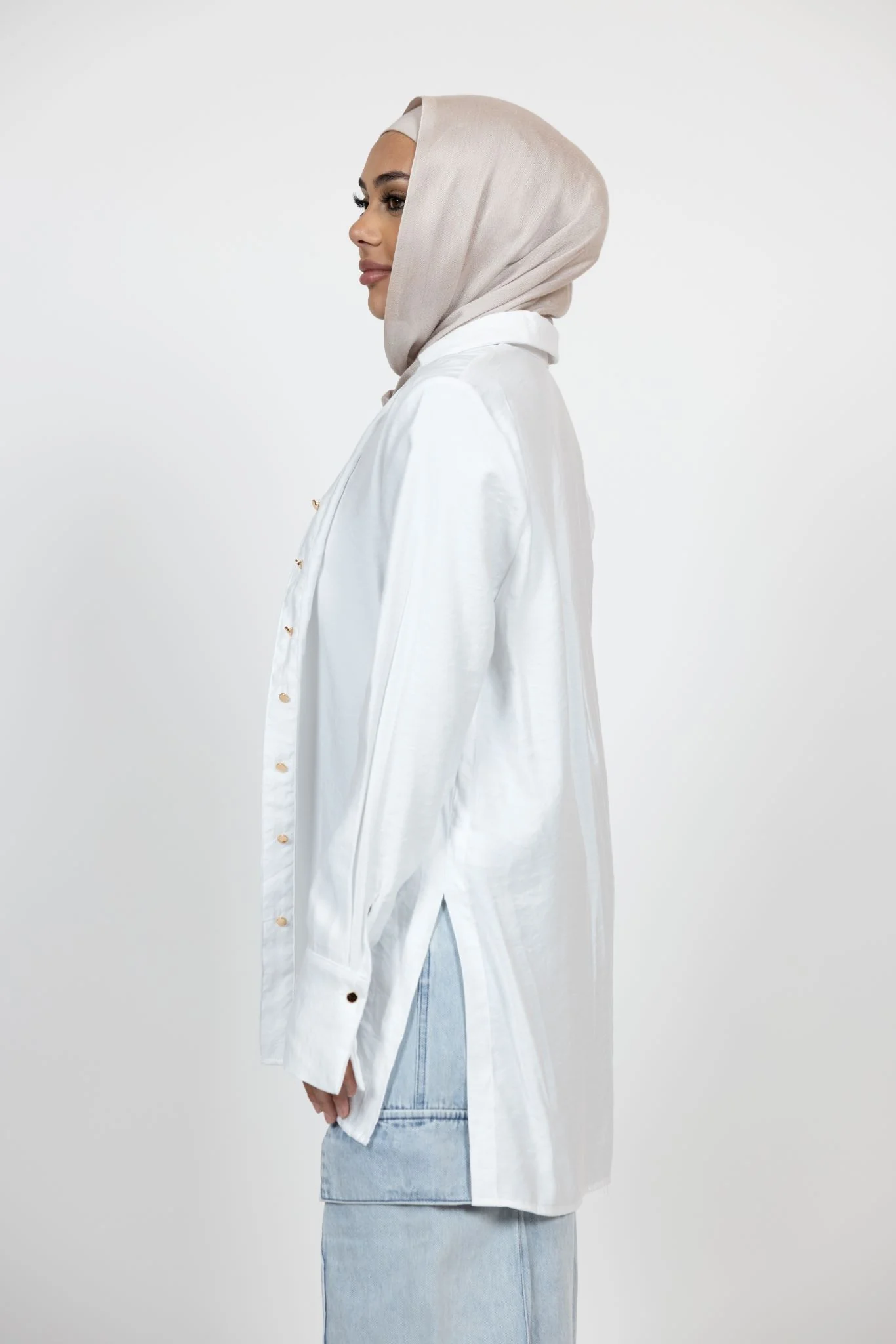 Button Side Split Shirt - Image 7