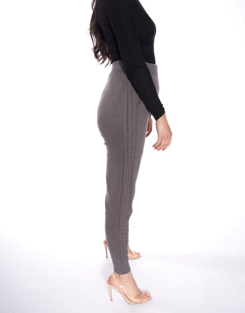 Cable Knit Pants With Pockets - Image 3