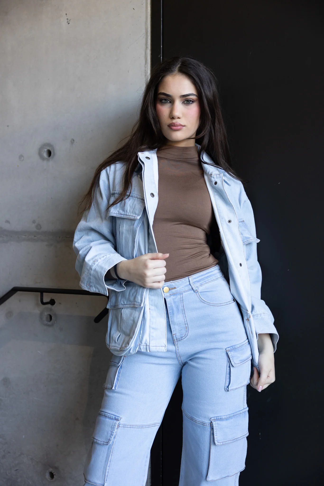 Cargo Denim Boyfriend Jacket - Image 4