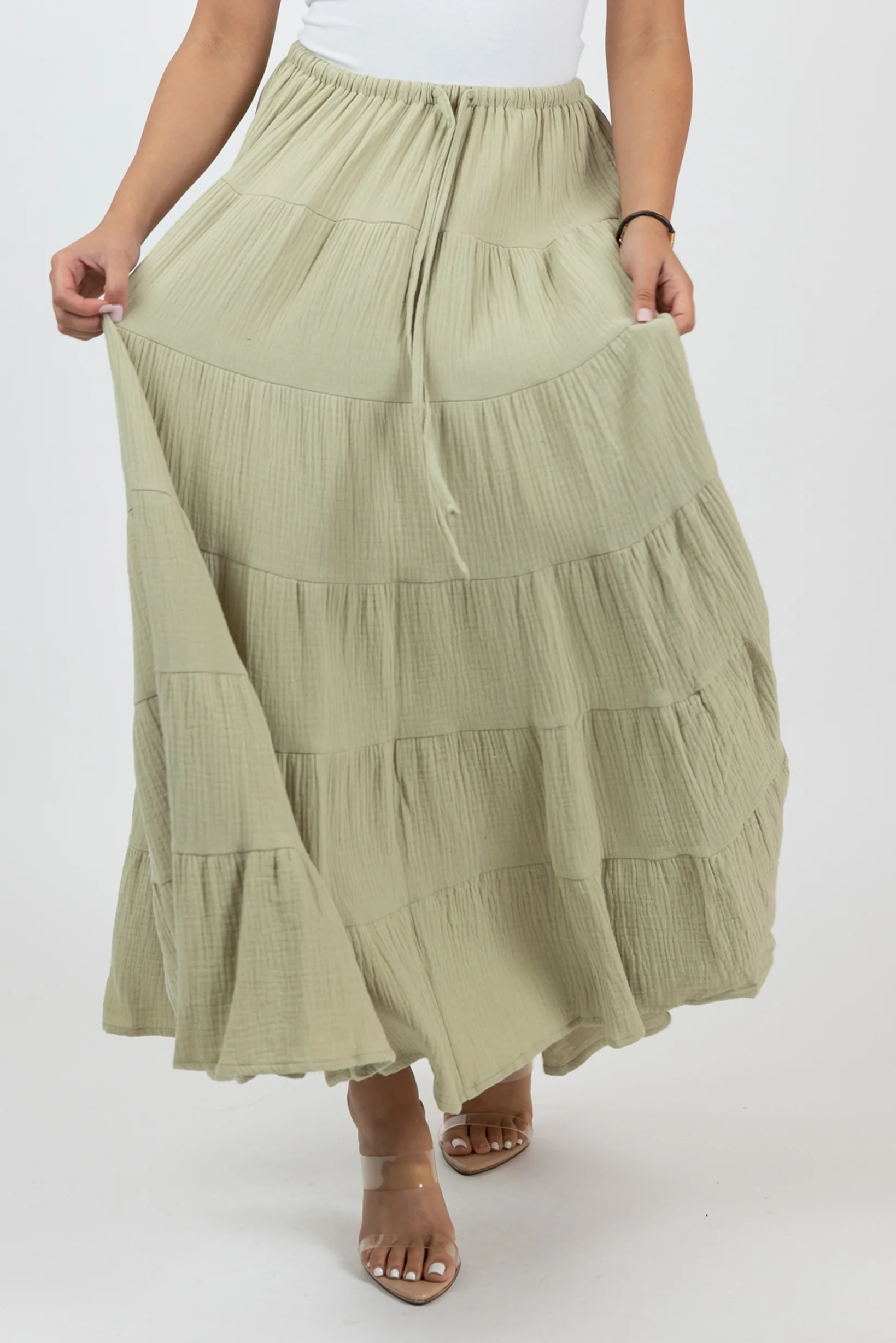 Carli Cotton Tiered Skirt - Image 15