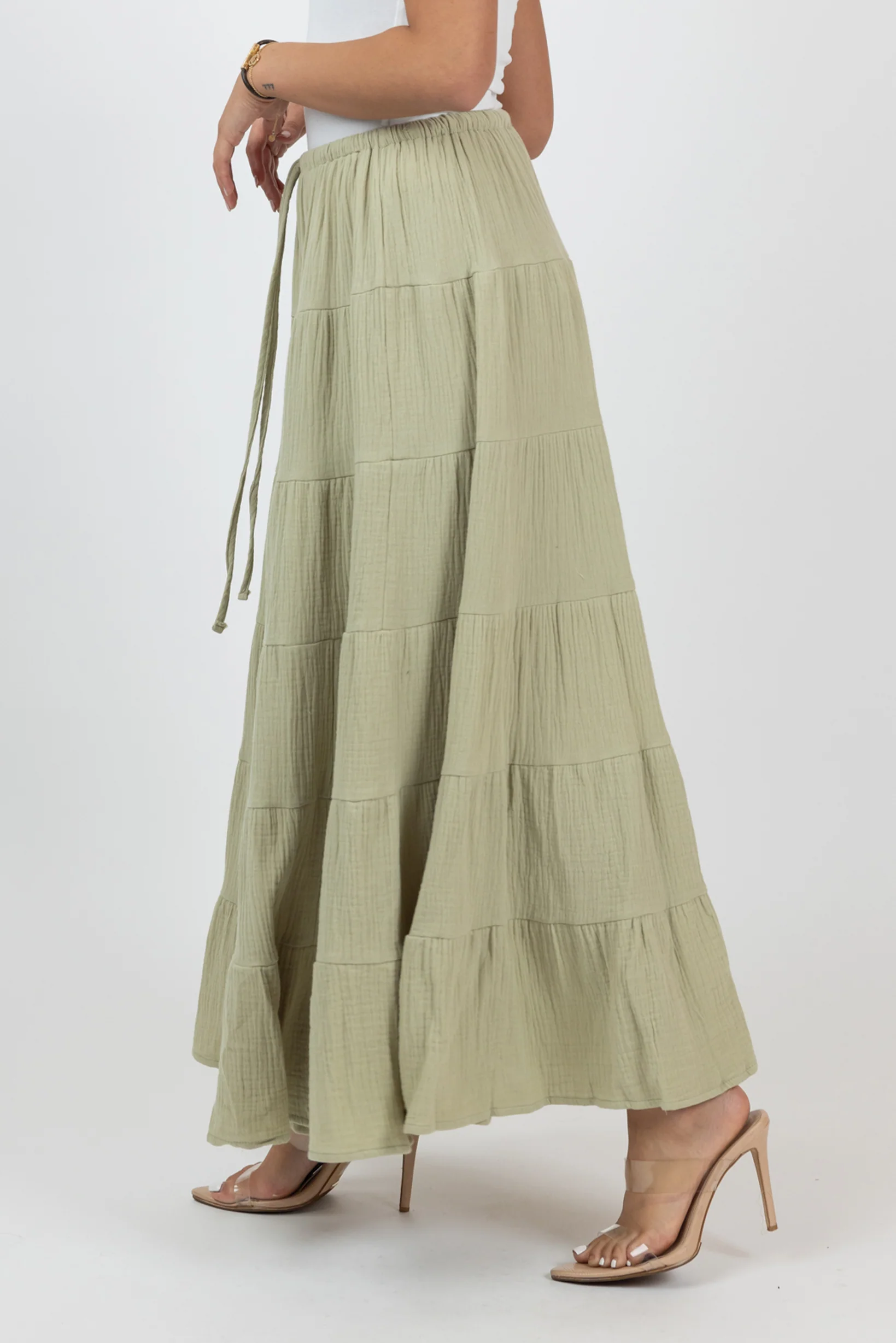 Carli Cotton Tiered Skirt - Image 18