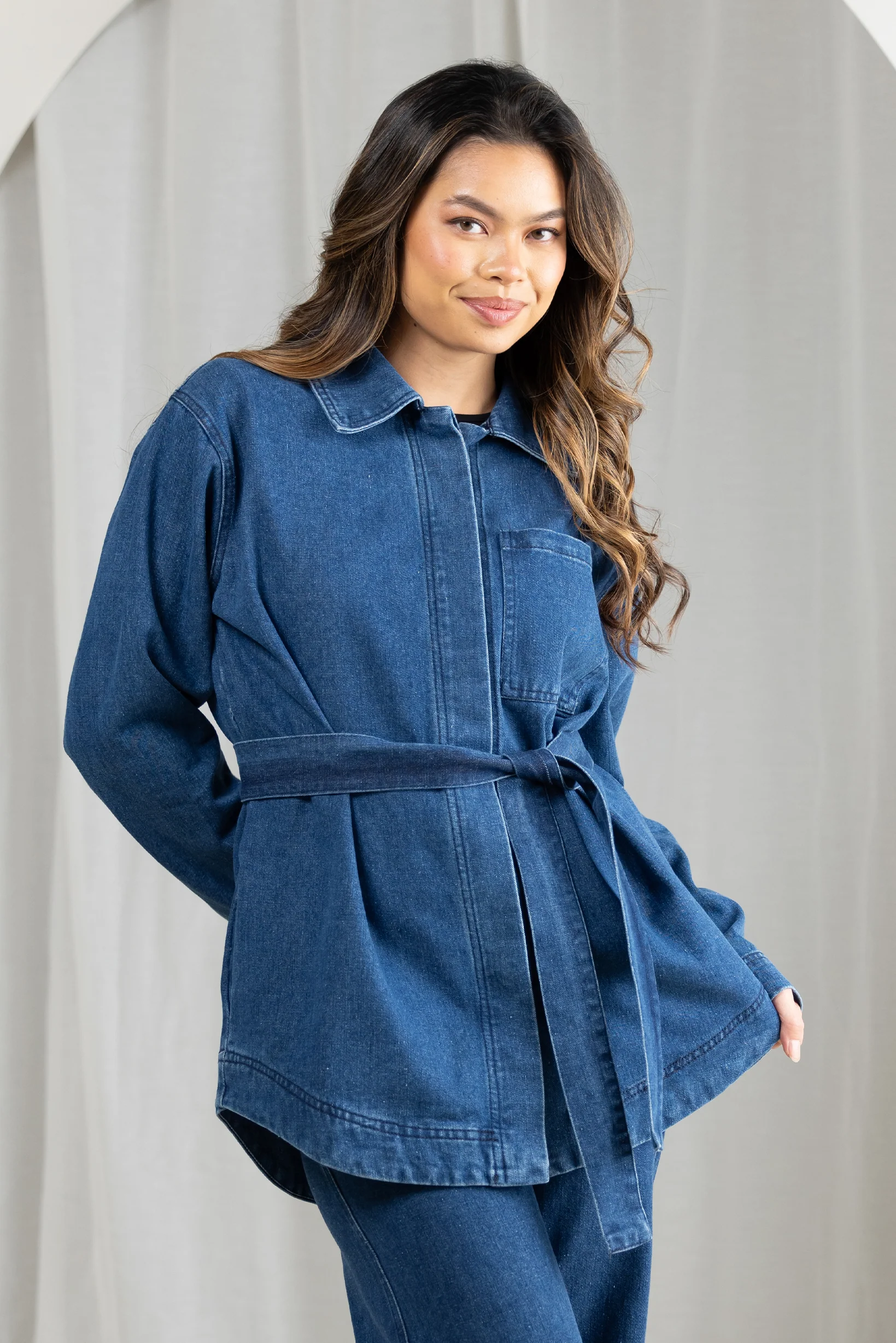 Celine Denim Tie Jacket - Image 6