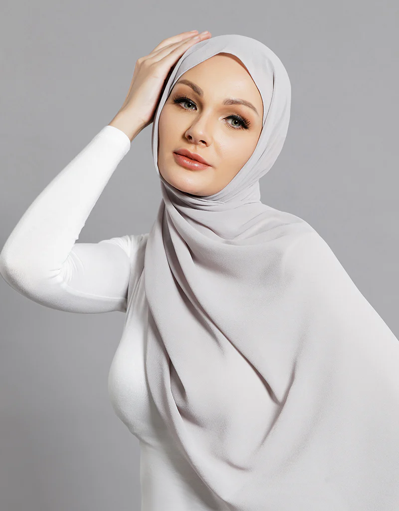 Chiffon Shawl - Shades of Grey - Image 11