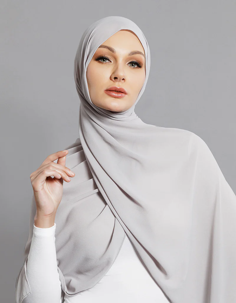Chiffon Shawl - Shades of Grey - Image 12