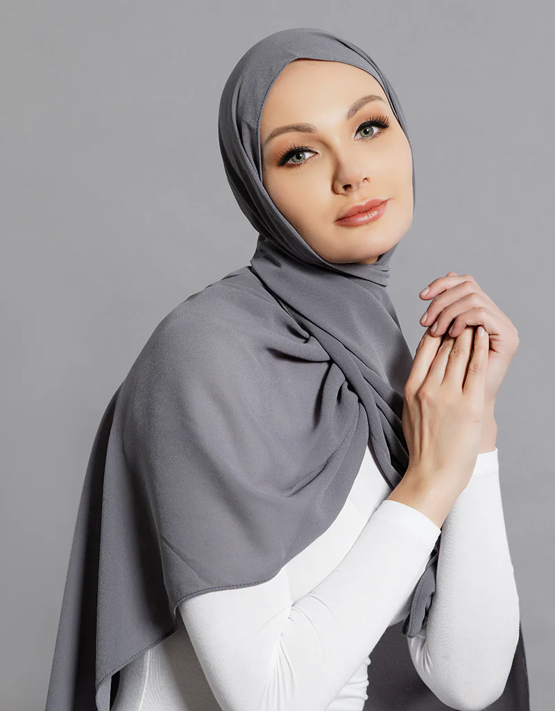 Chiffon Shawl - Shades of Grey - Image 17