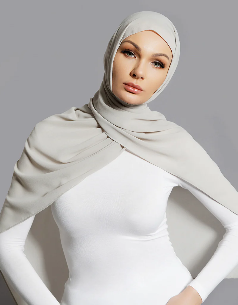 Chiffon Shawl - Shades of Grey - Image 2