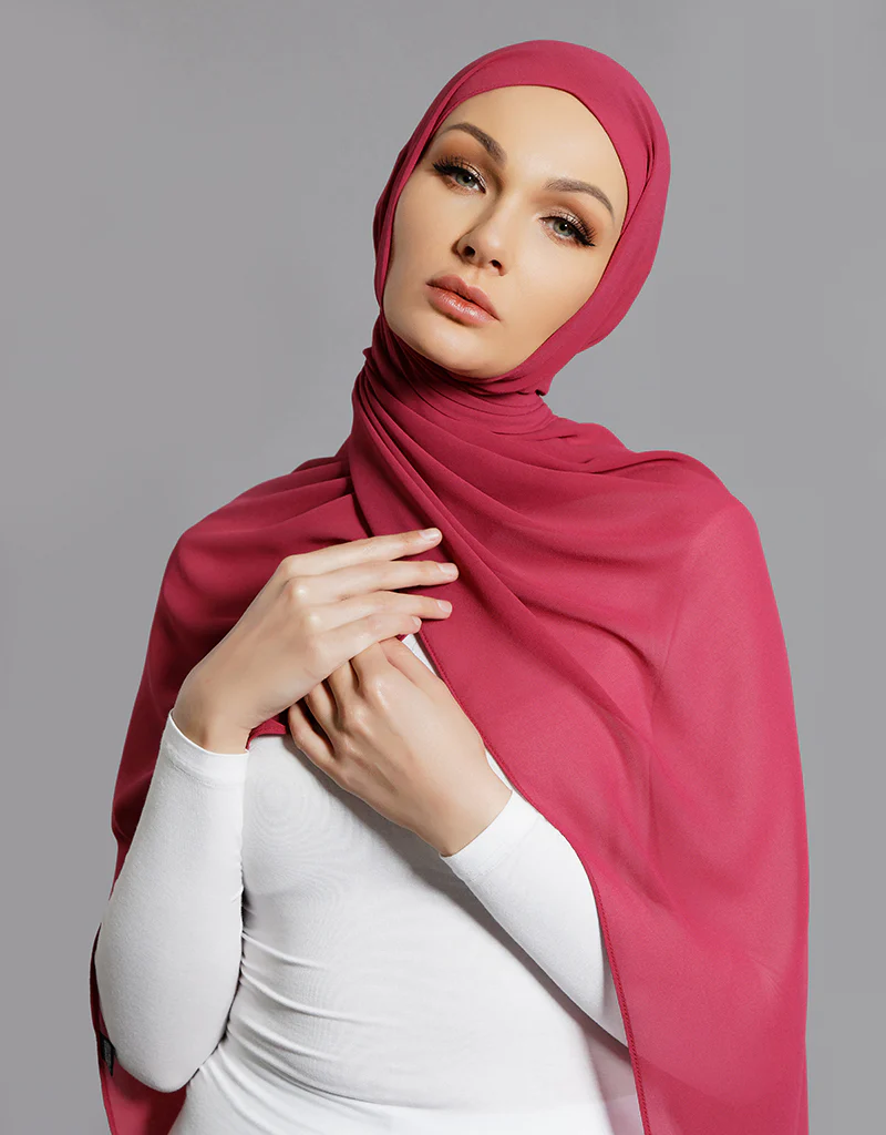 Chiffon Shawl - Shades of Purple - Image 12