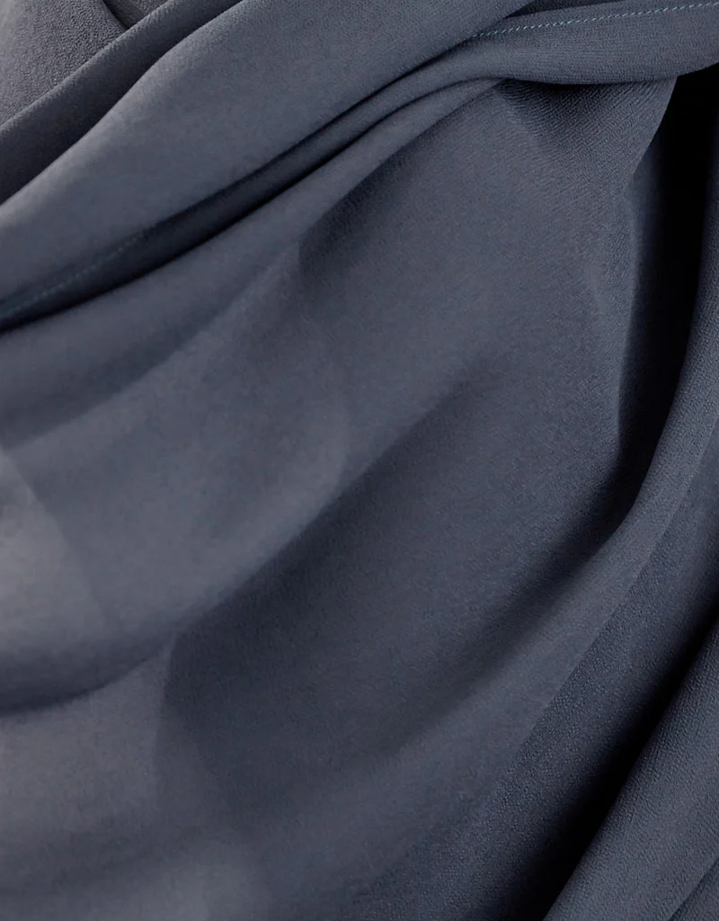 Chiffon Shawl - Shades of Blue - Image 6