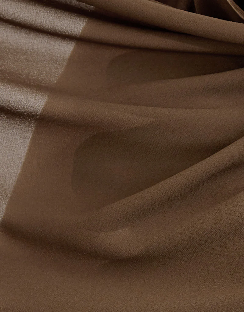 Chiffon Shawl - Shades of Dark Brown - Image 4