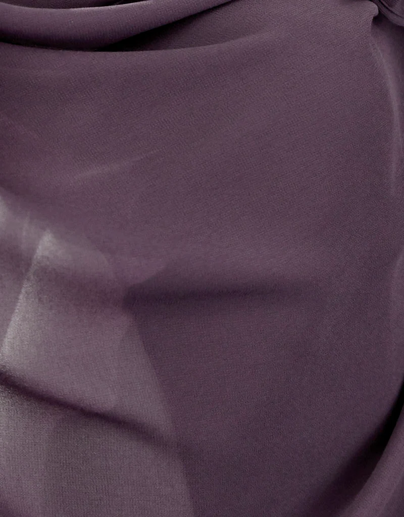 Chiffon Shawl - Shades of Dark Purple - Image 10