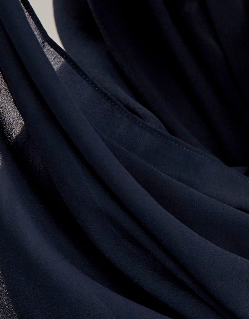 Chiffon Shawl - Shades of Dark Purple - Image 4