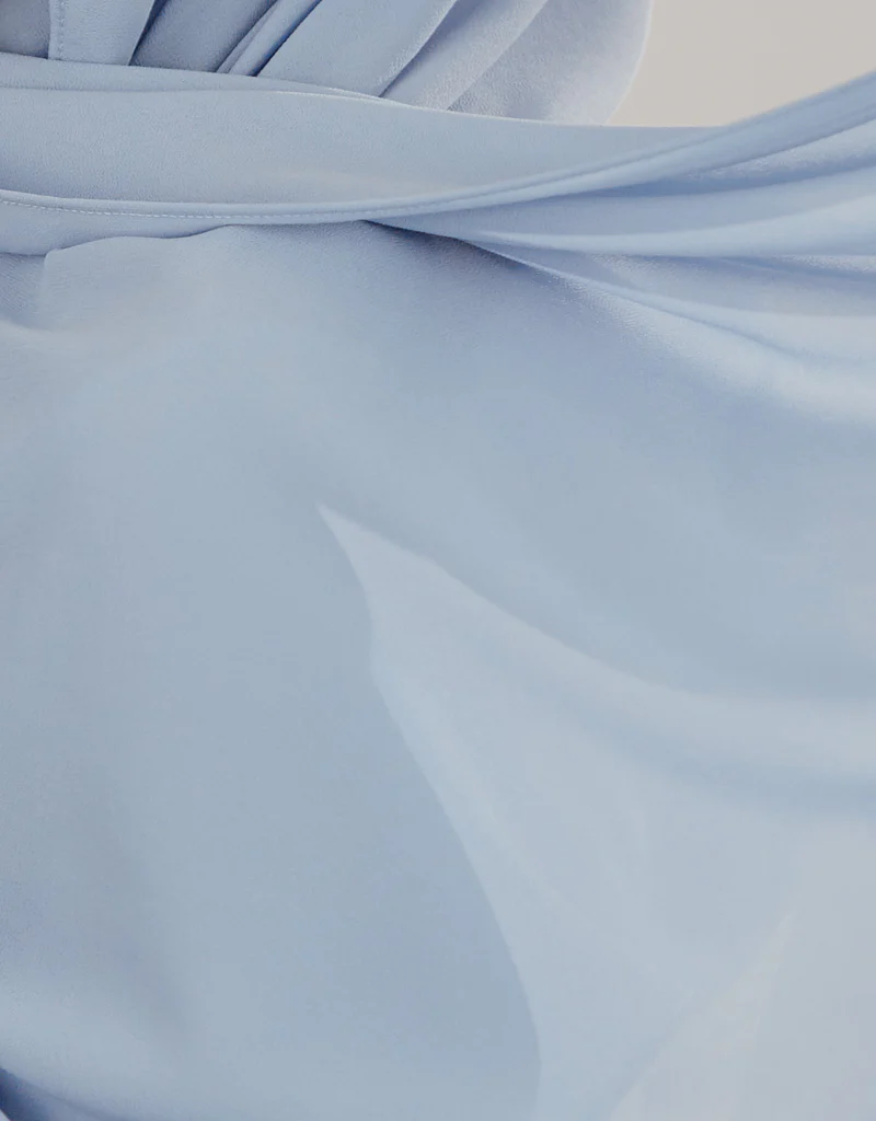 Chiffon Shawl - Shades of Light Blue - Image 10